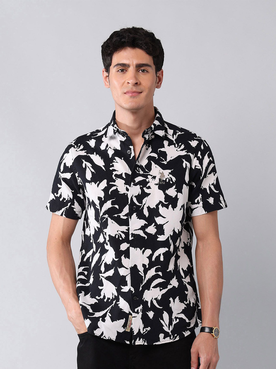 U.S. Polo Assn. Denim Co. Men Classic Floral Printed Casual Shirt