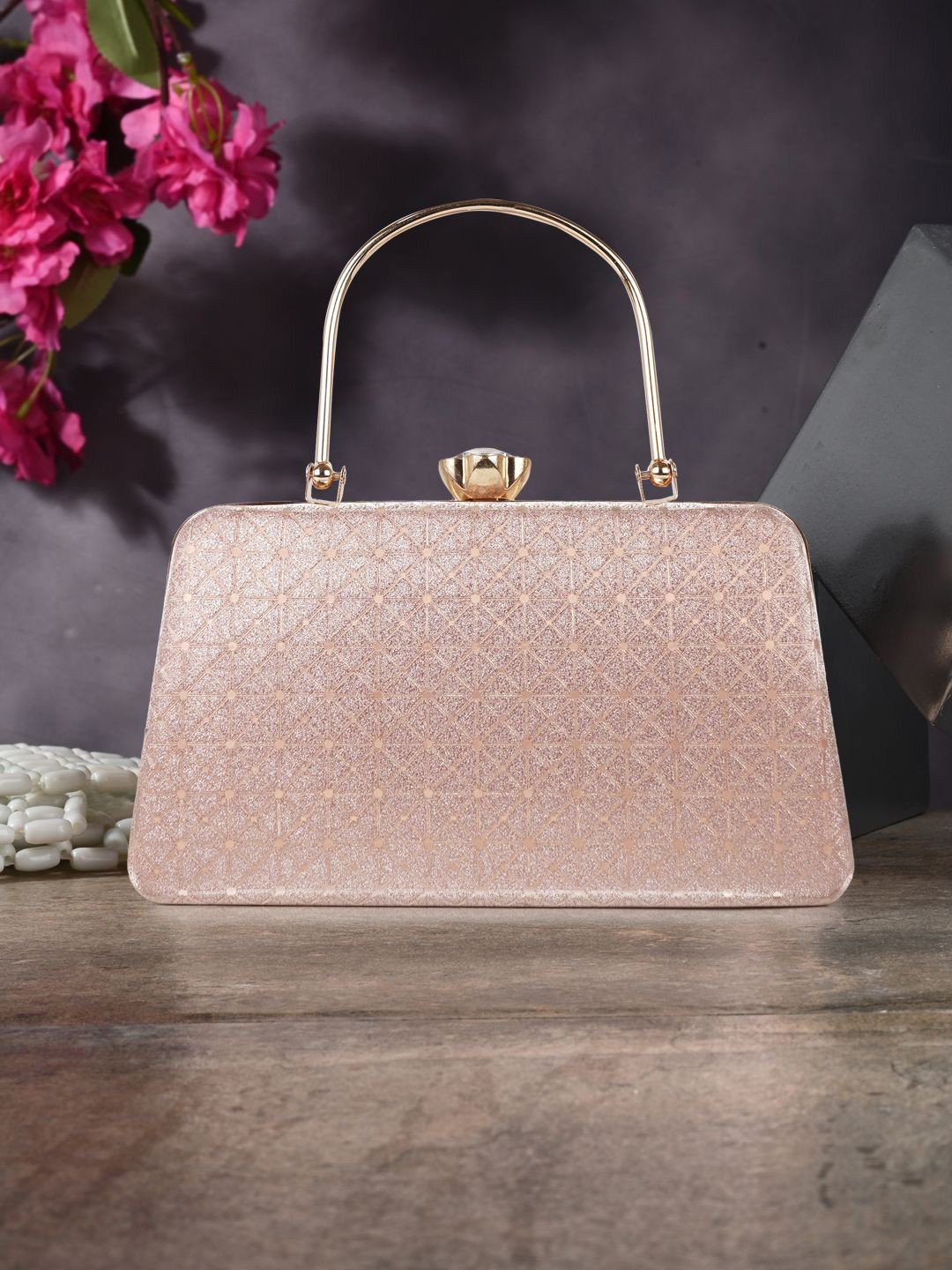 NORVE Textured Embellished Purse Clutch