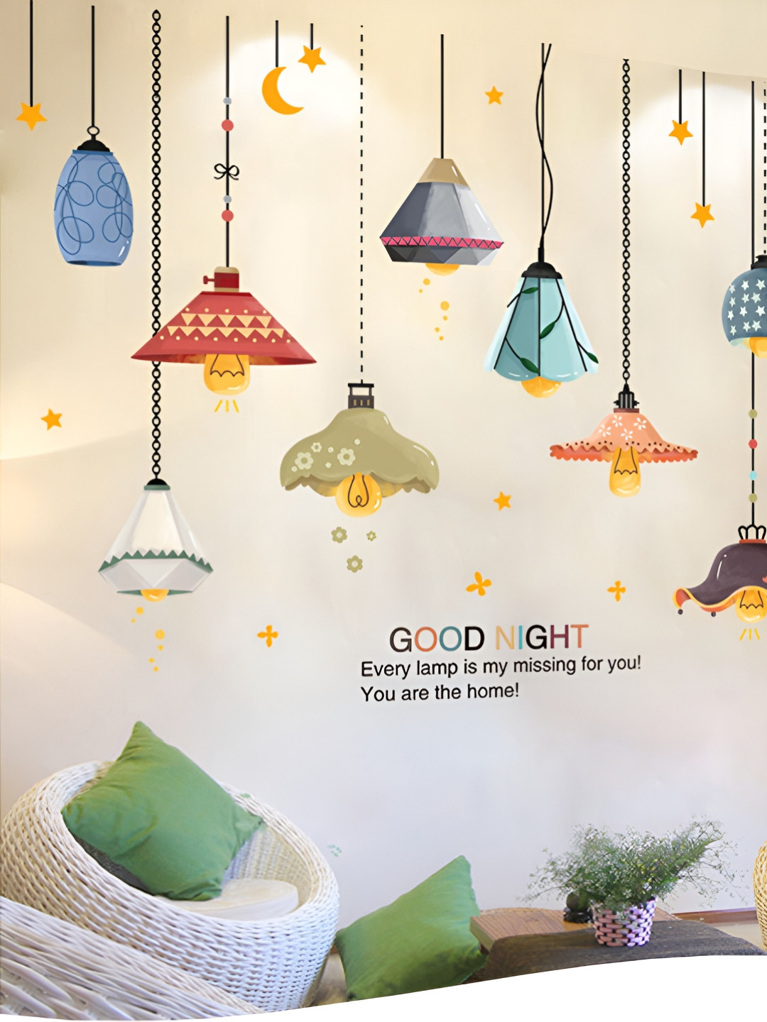 INDIAN ROYALS Grey & Orange Lamp Die Printed Self-Adhesive & Durable Wall Sticker
