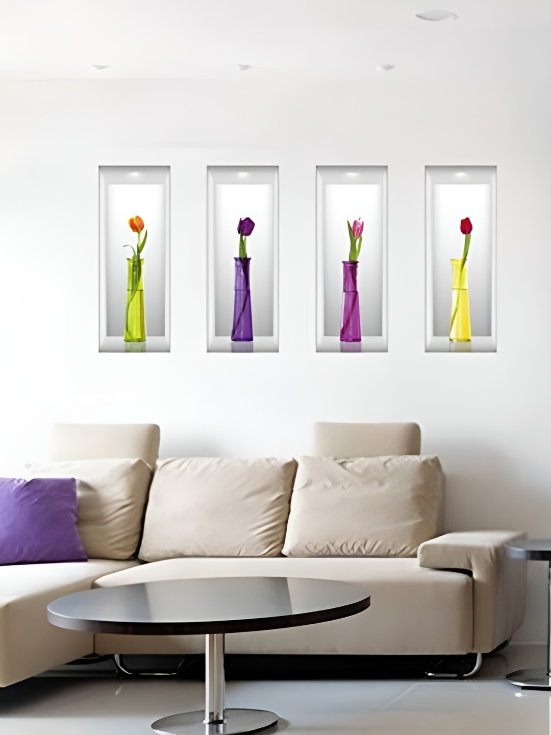 INDIAN ROYALS Blue & Yellow Printed Self-Adhesive & Durable Wall Stick