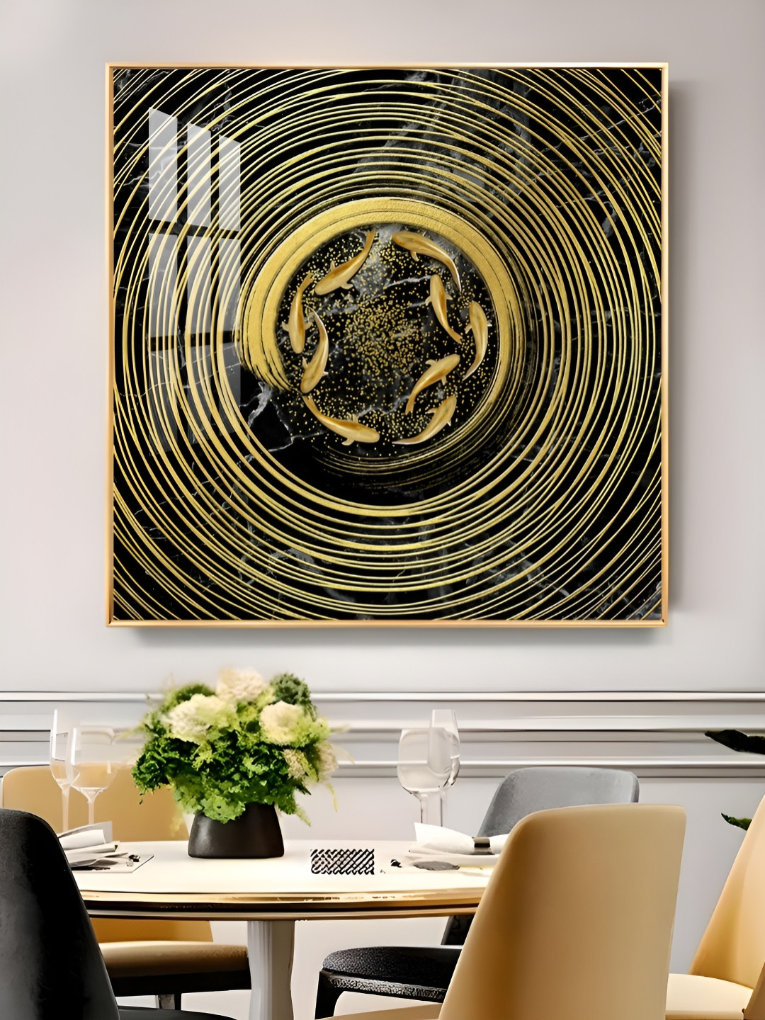 THE NEXT DECOR Wood Wall Square Paintings Wall Art -18 x 18In