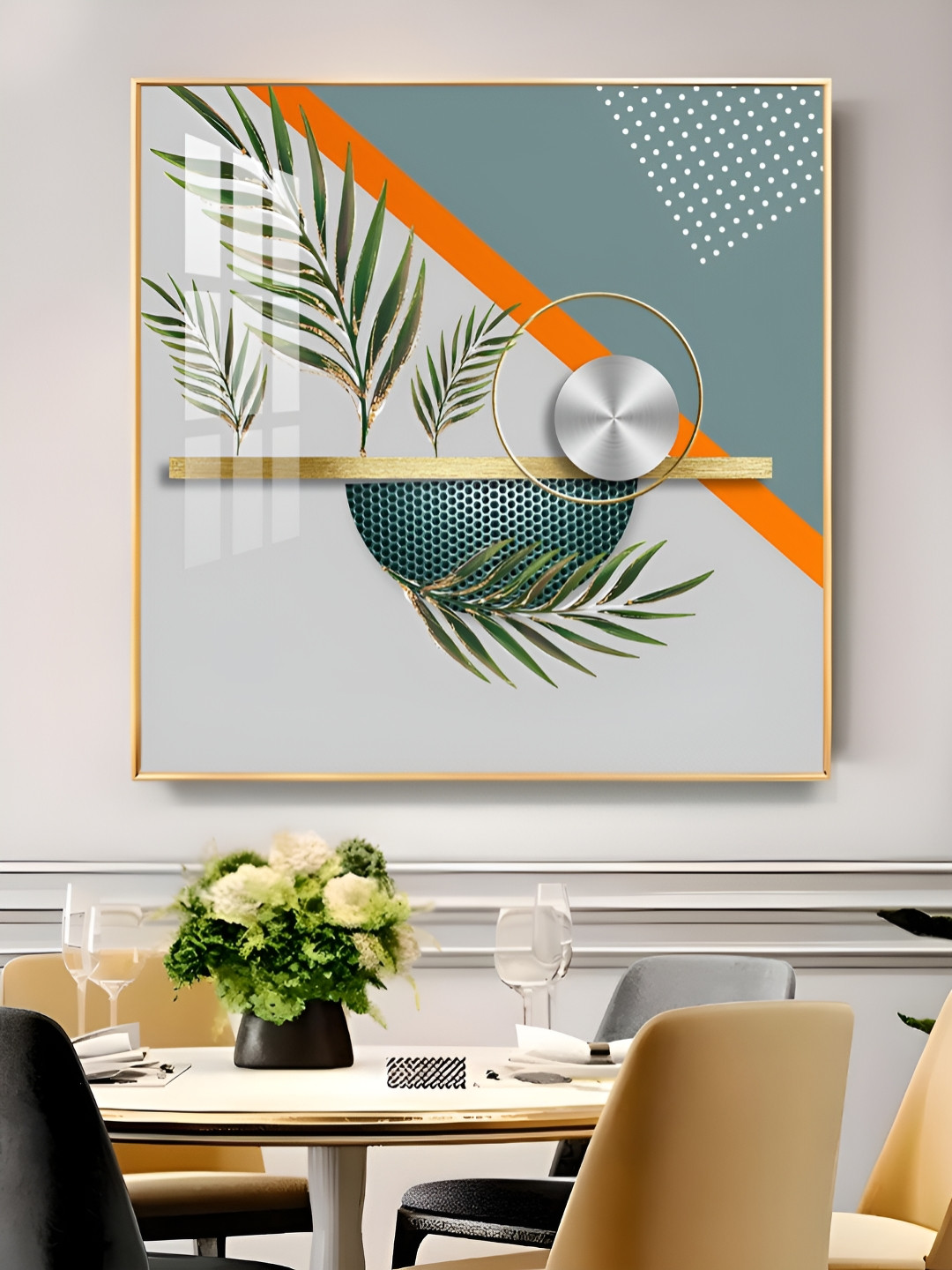 THE NEXT DECOR Timeless Tropics Wood Wall Square Paintings Wall Art -18 x 18In