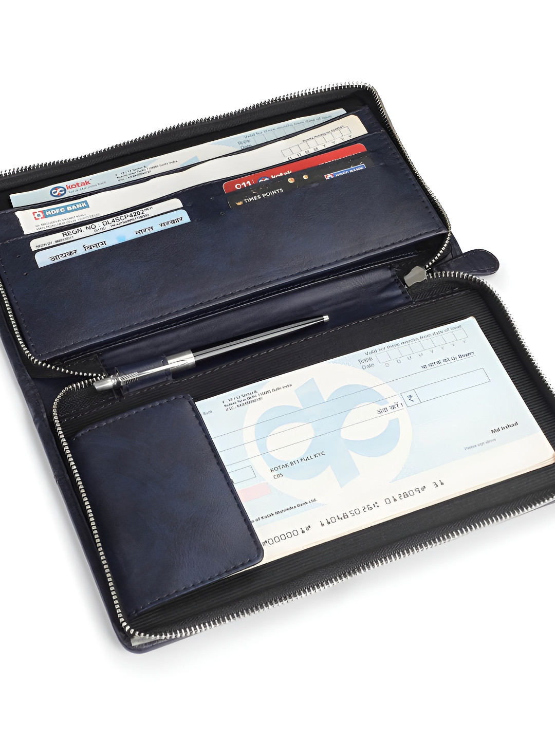 CLADD Unisex Water Resistant Cheque Book Holder Zip Around Wallet