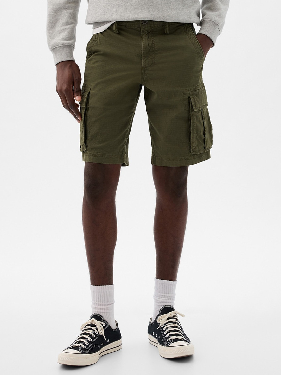 GAP Men Self- Checked Cargo Shorts