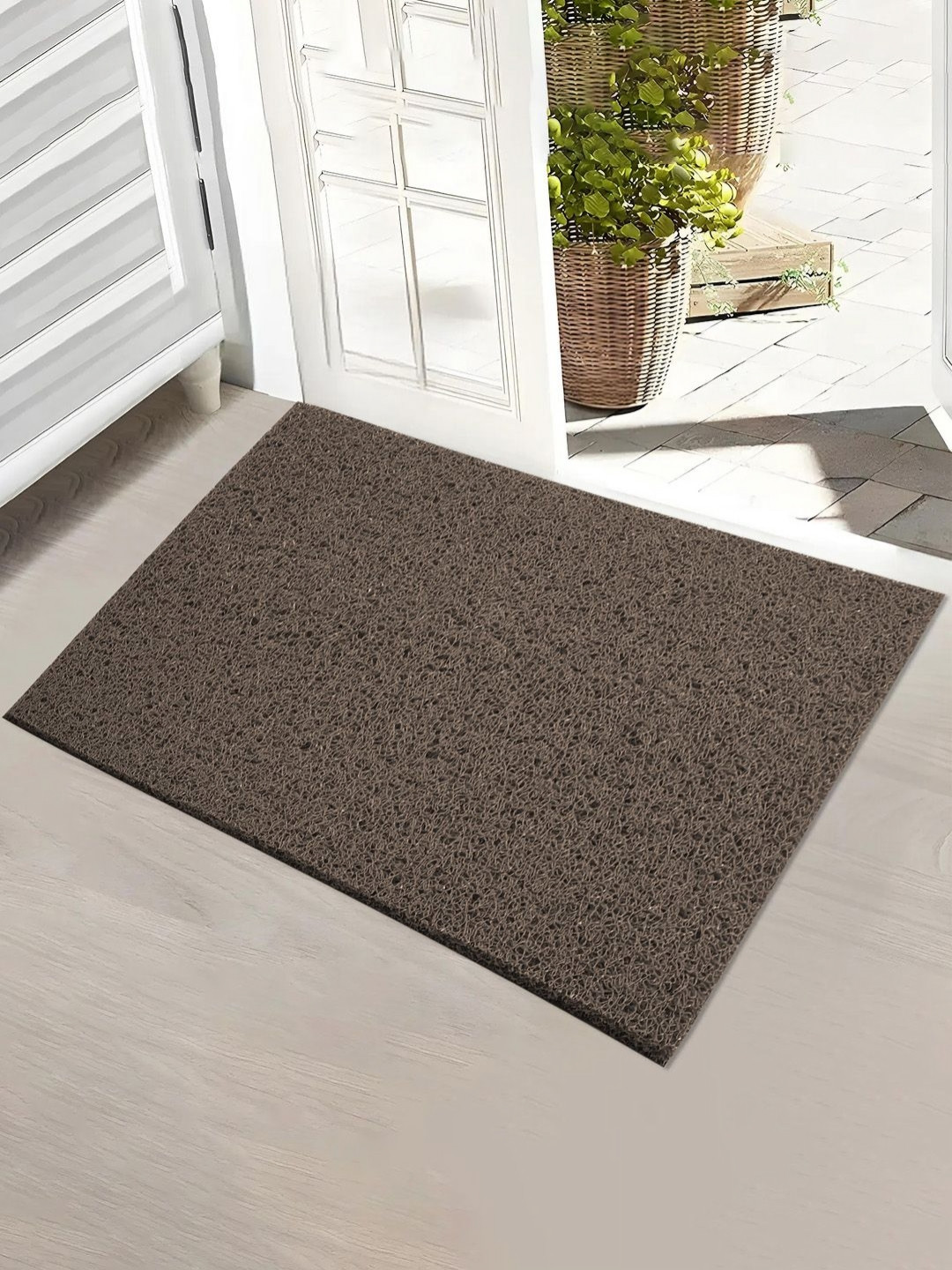Aura Brown Water Absorbent Large Front Door Mat