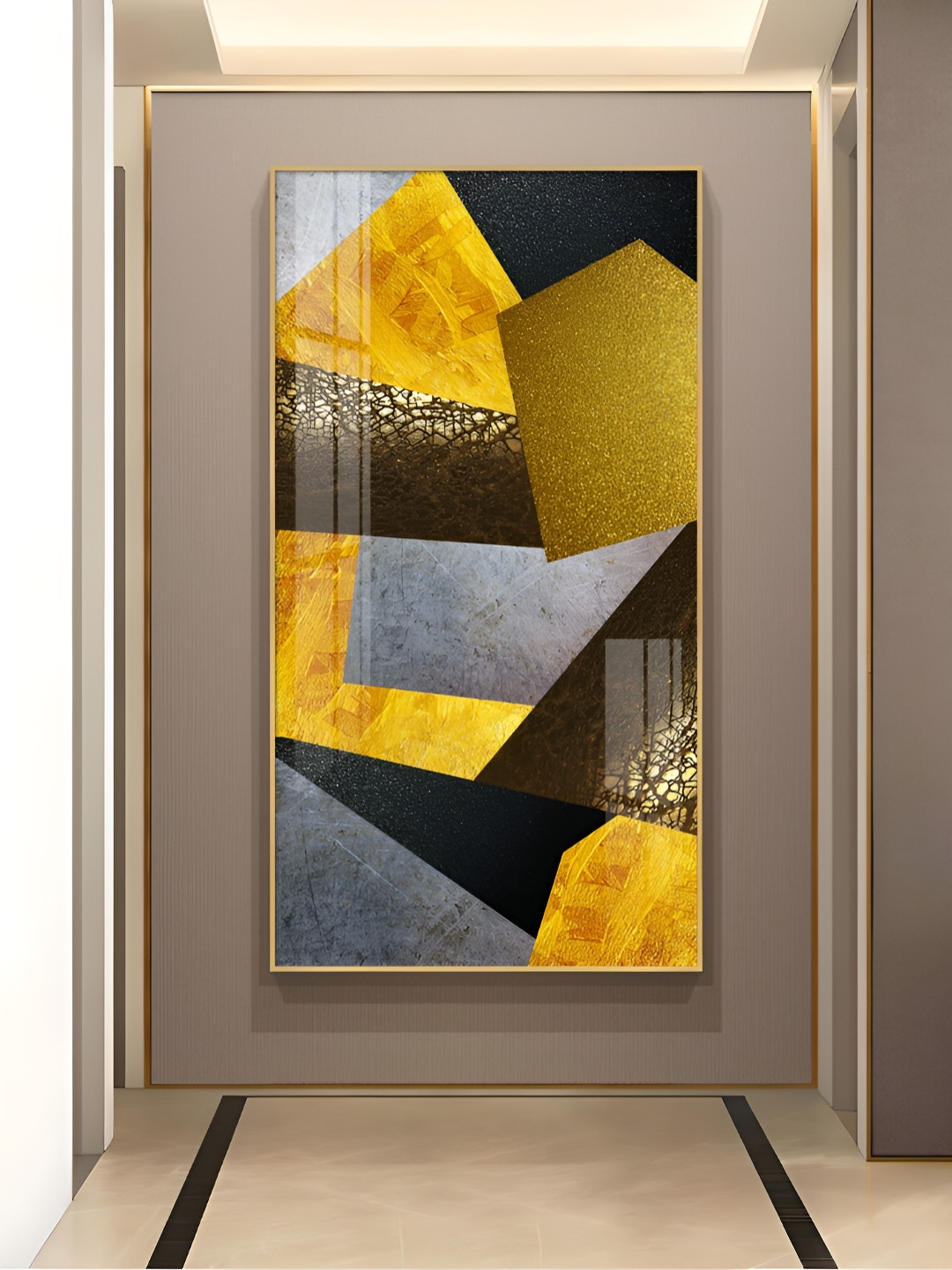 THE NEXT DECOR Abstract Vision Wall Rectangle Paintings Wall Art - 24 x 12In