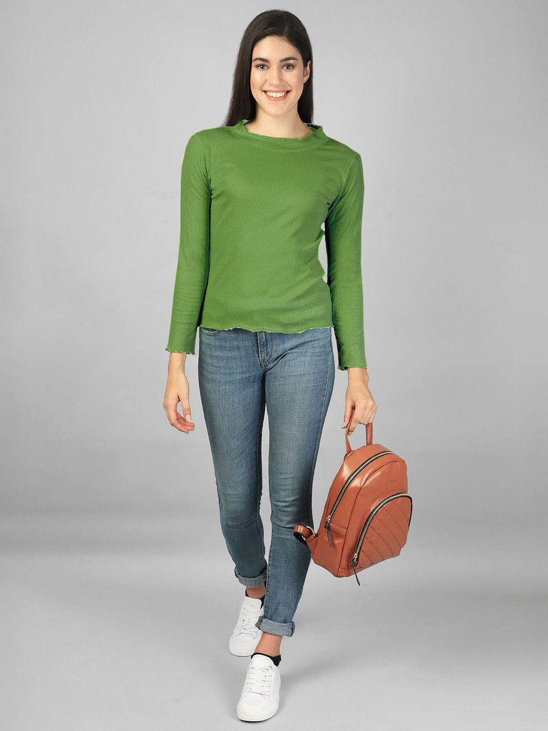 Label nyc apparel Women Solid Full-Sleeve Top