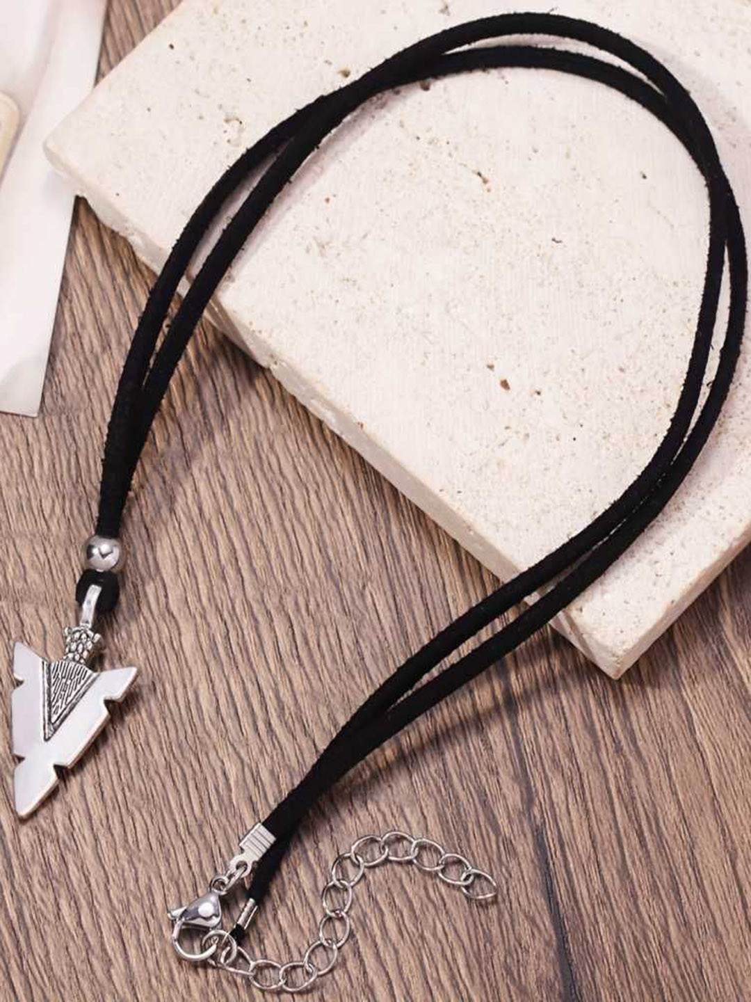 Bling Queen Silver-Plated Arrow-Charm Pendant With Chain