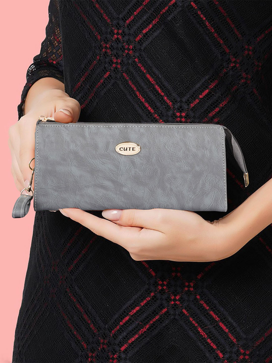 NORVE Women Solid Zip Around Wallet