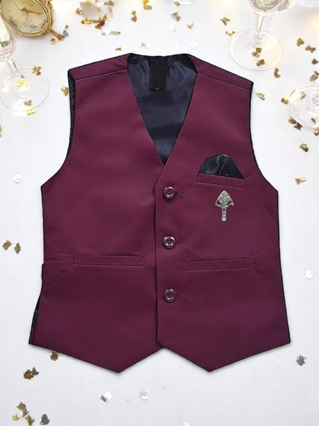 Atly Boys V-Neck Corduroy Waistcoat