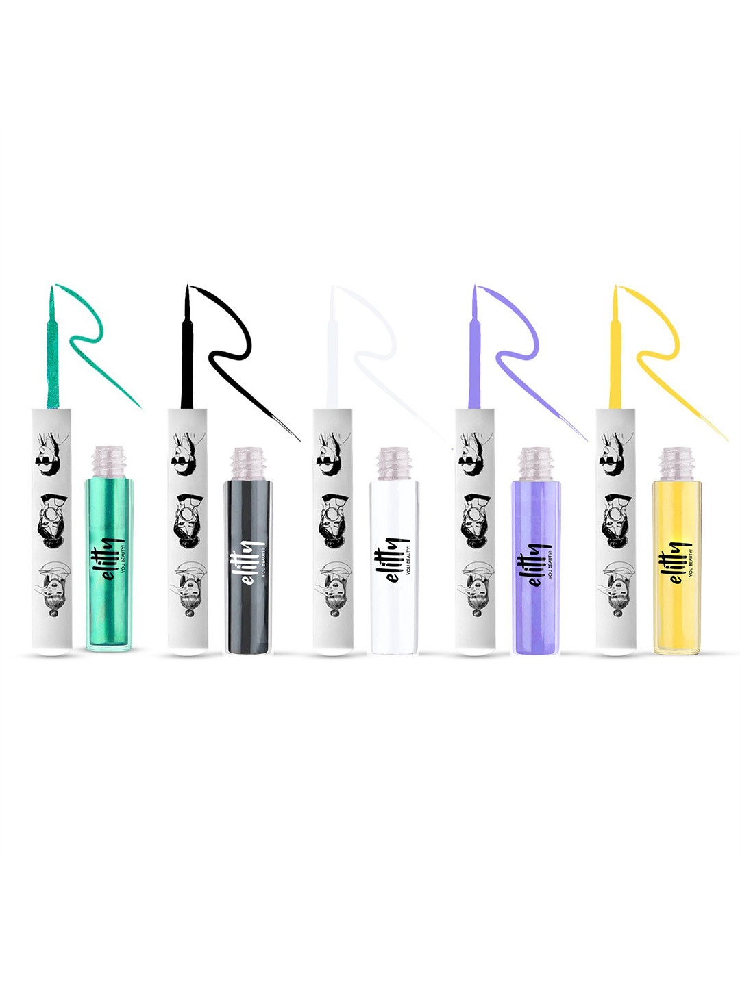 Elitty Set Of 5 Candy Krush Pop Colour Waterproof Eyeliner Combo