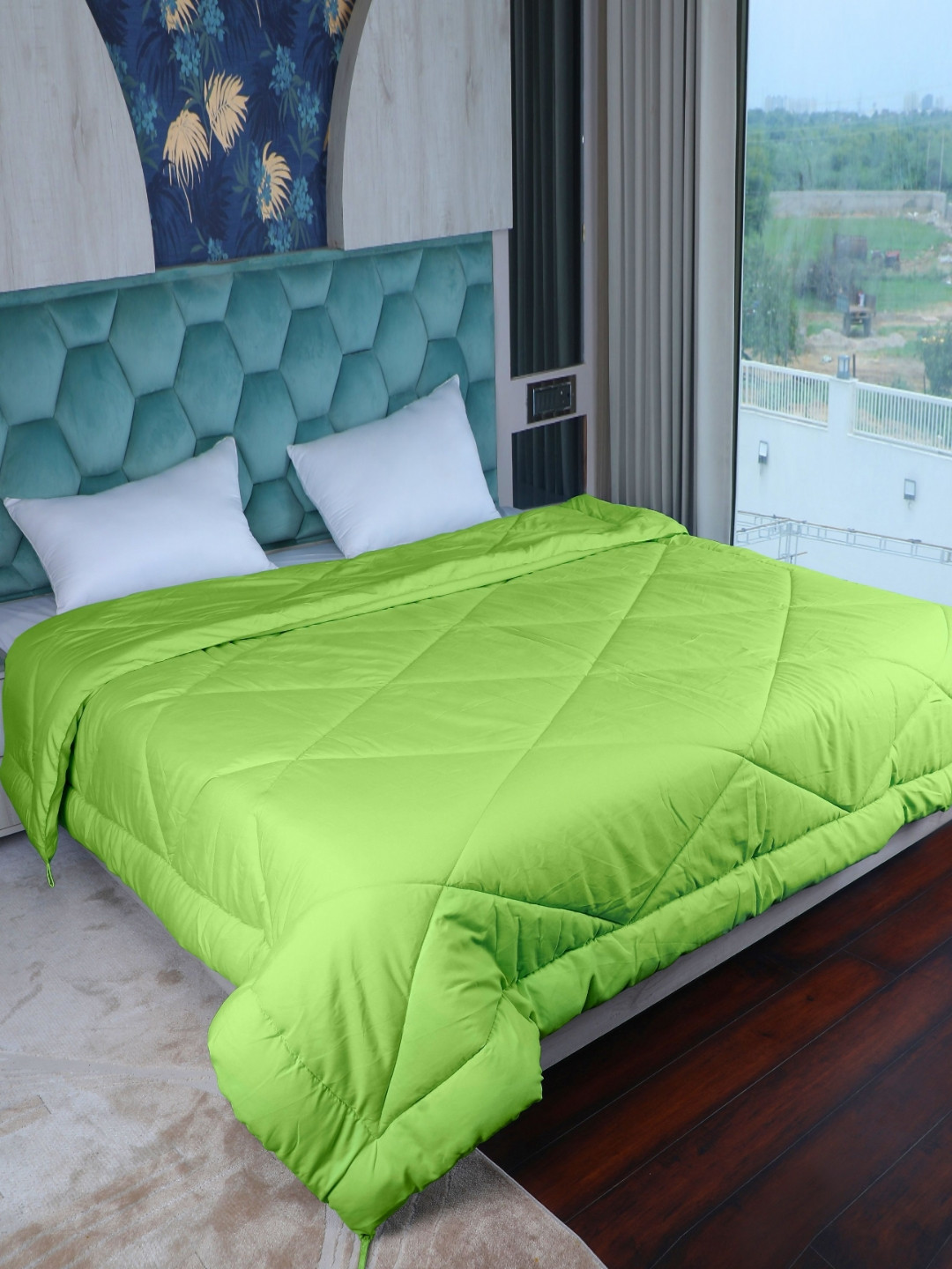 AJISH Green Mild Winter 233 GSM Single Bed Comforter