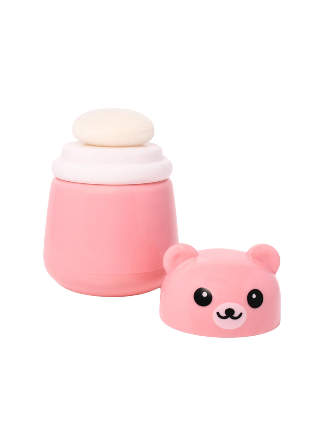 The Little Lookers Powder Puff With Box Holder Container For Babies - Pink