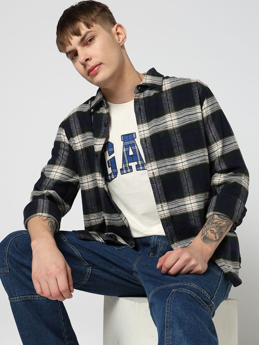 GAP Checked Pure Cotton Casual Shirt