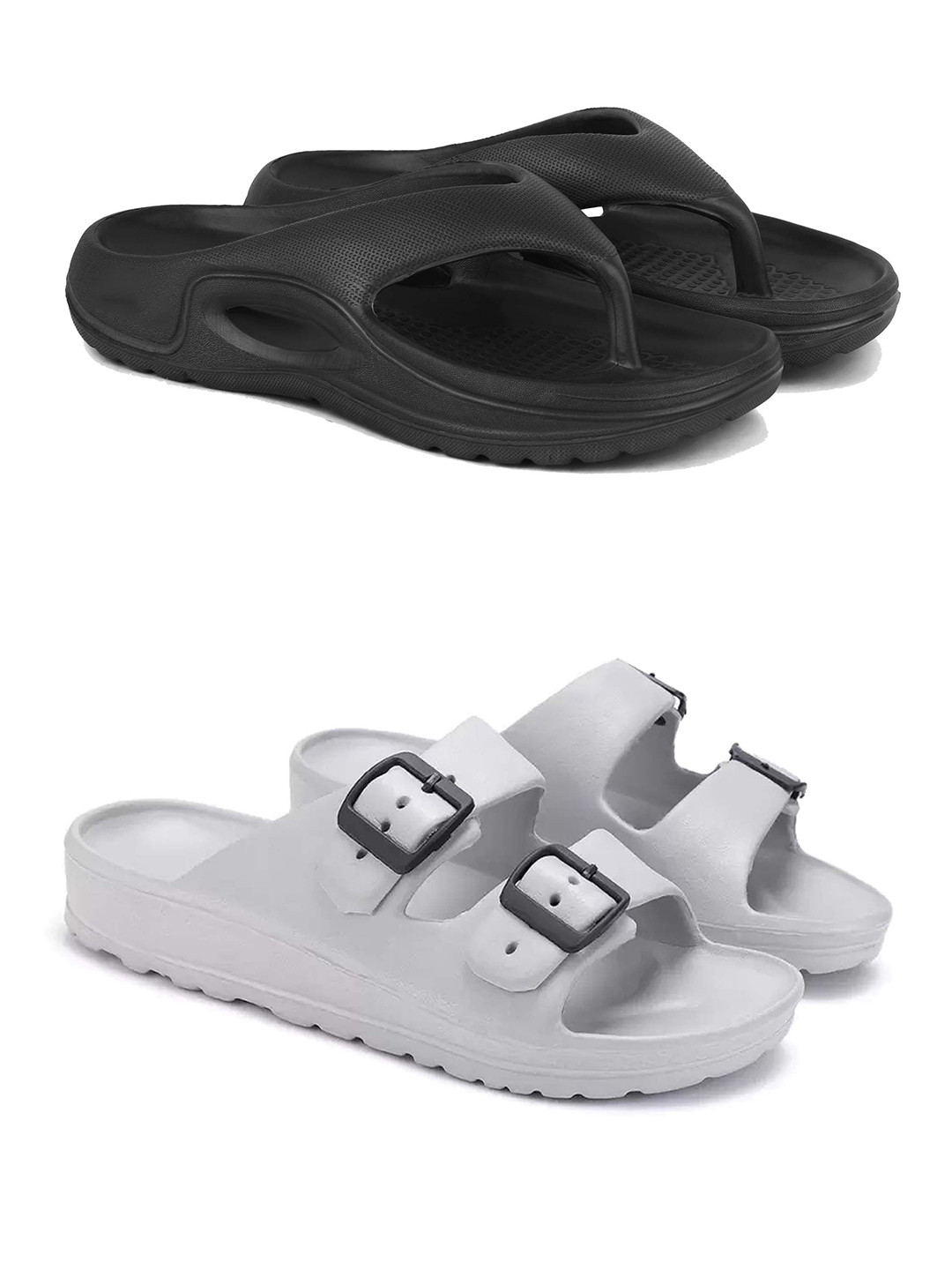 PENNEN Men Pack Of 2 Sliders & Thong Flip-Flops