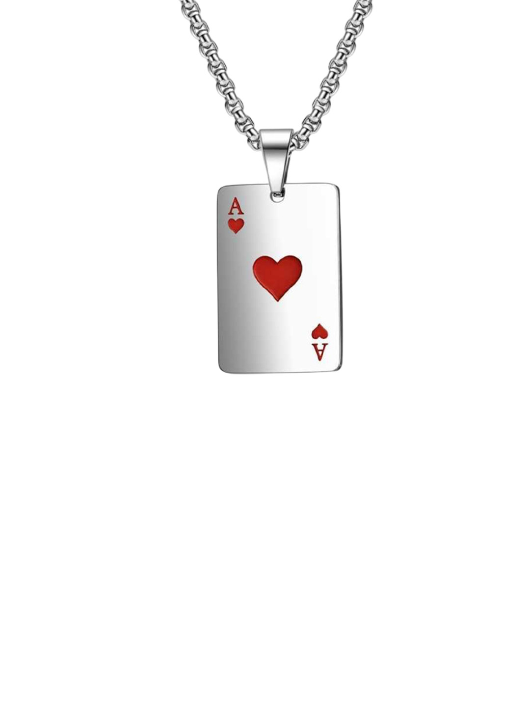 Bling Queen Silver-Plated Ace Of Spades Card-Charm Pendant