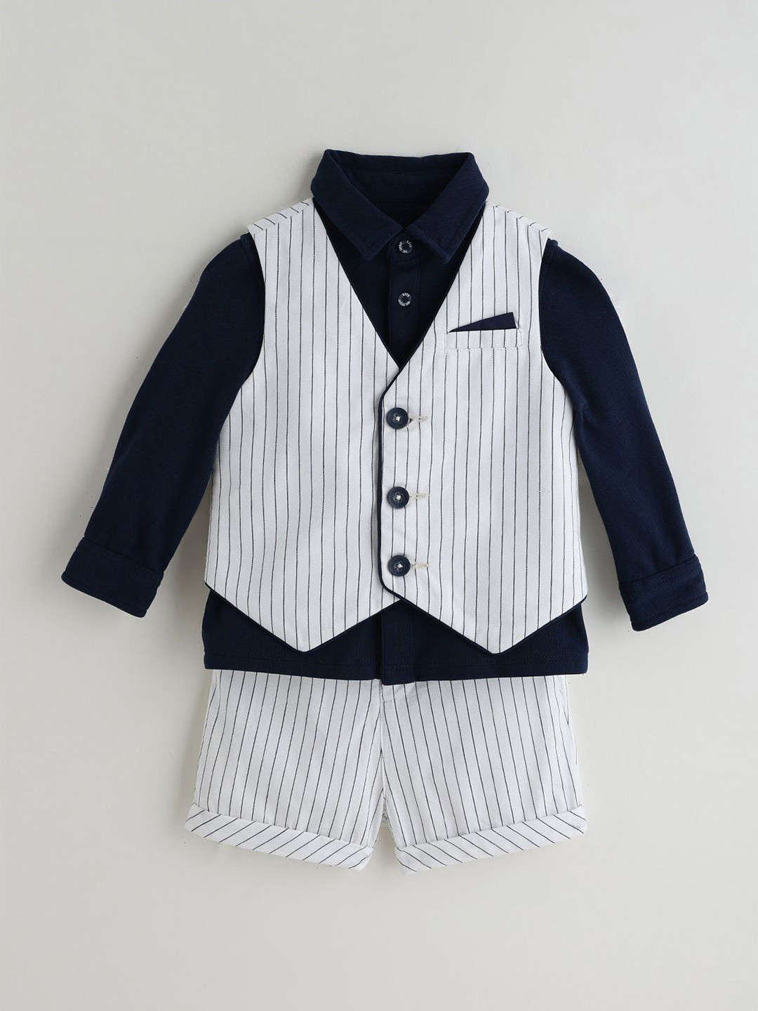 One Friday Boys Printed 3-Piece Suits