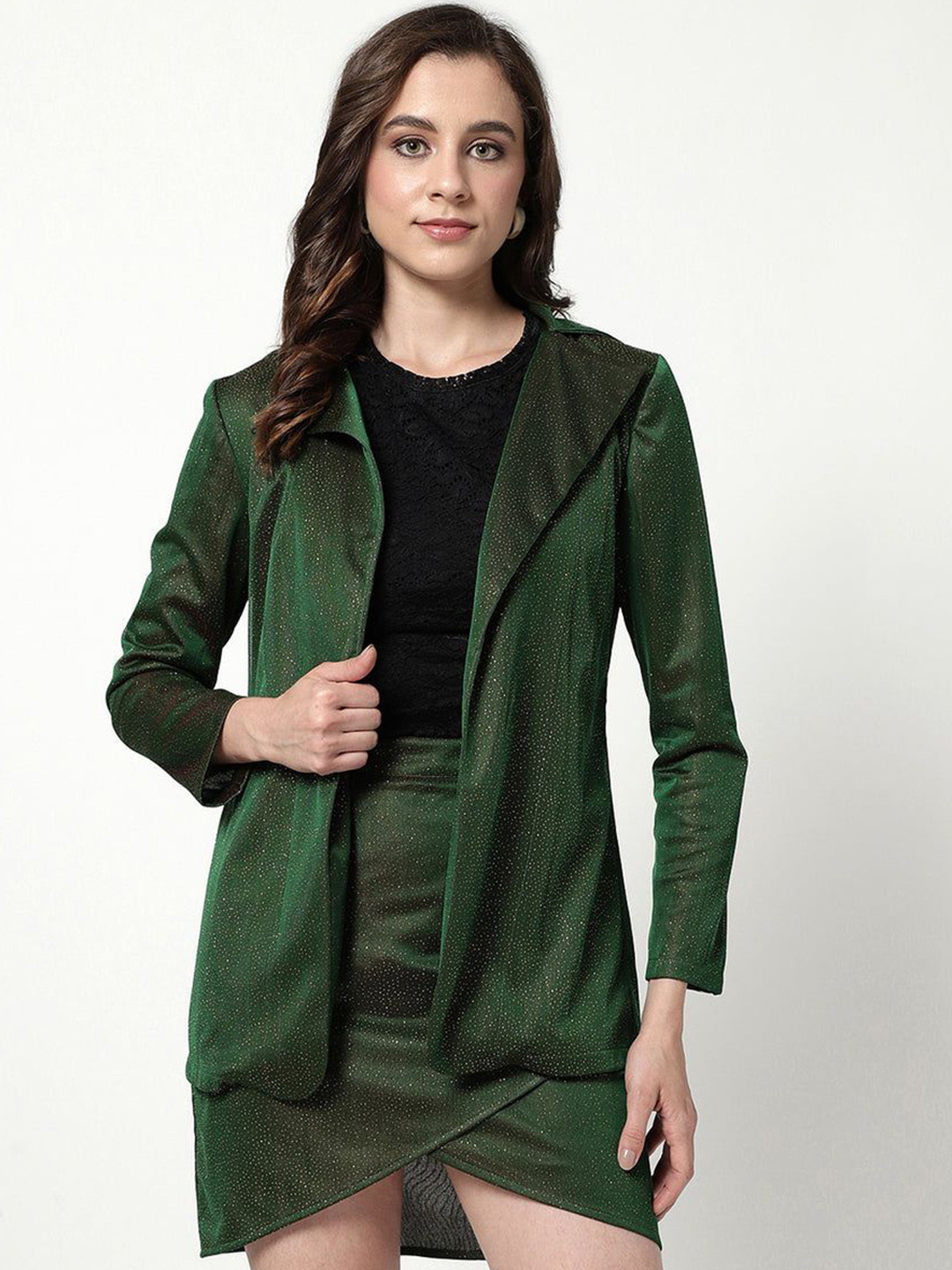 Zima Leto Notched Lapel Blazer & Skirt Co-ords