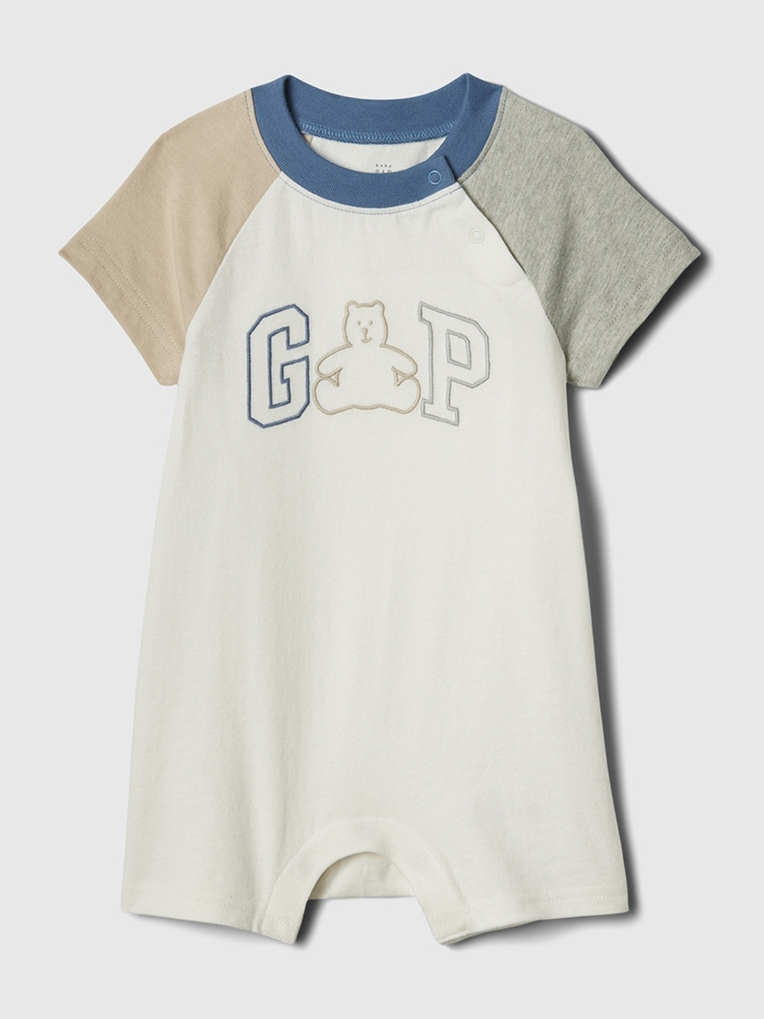 GAP Infant Kids Embroidered Logo Cotton Rompers