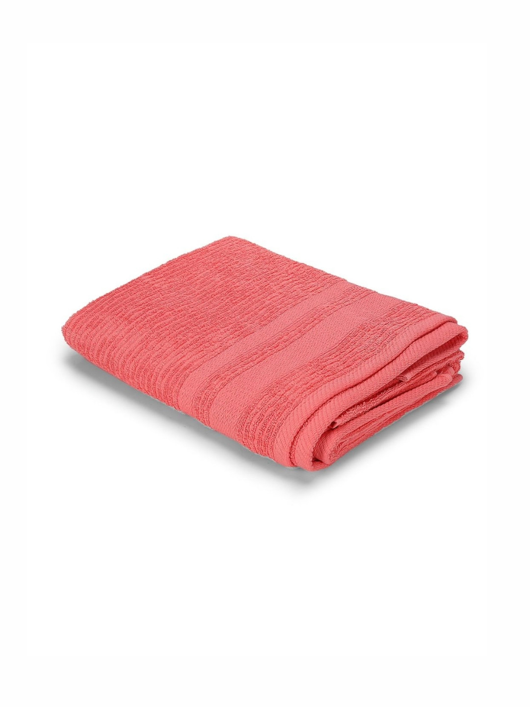 WiseLife 400 GSM Cotton Bath Towel Coral Red, Quick Dry, XL Size