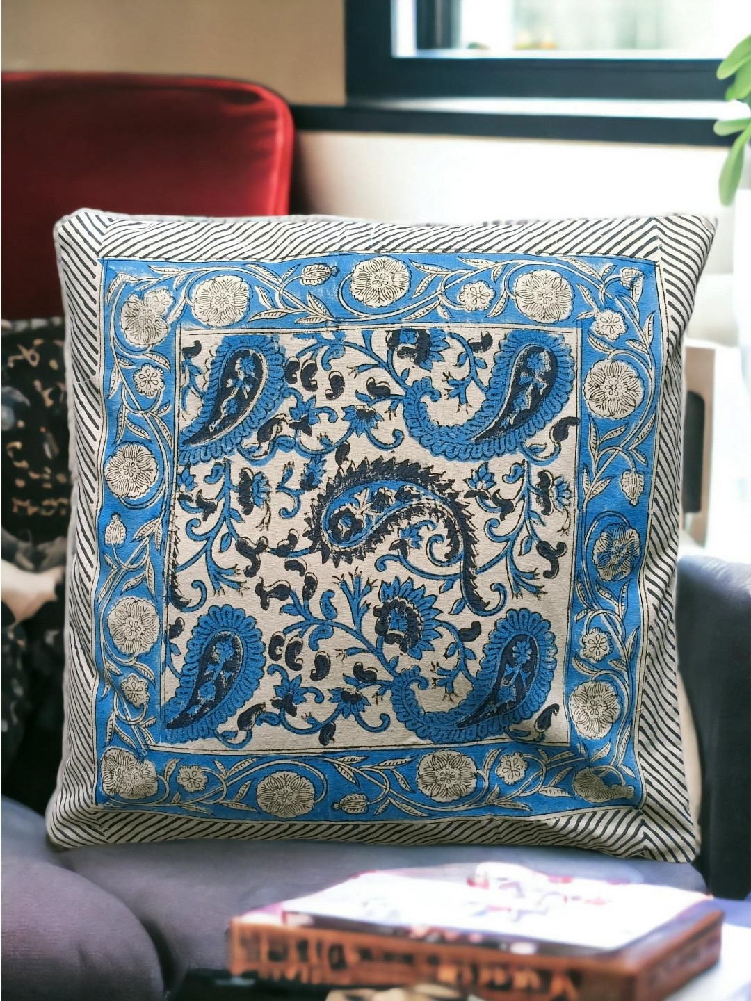 Fabric Venue Ethnic Motifs Square Cushion Covers block print cushions