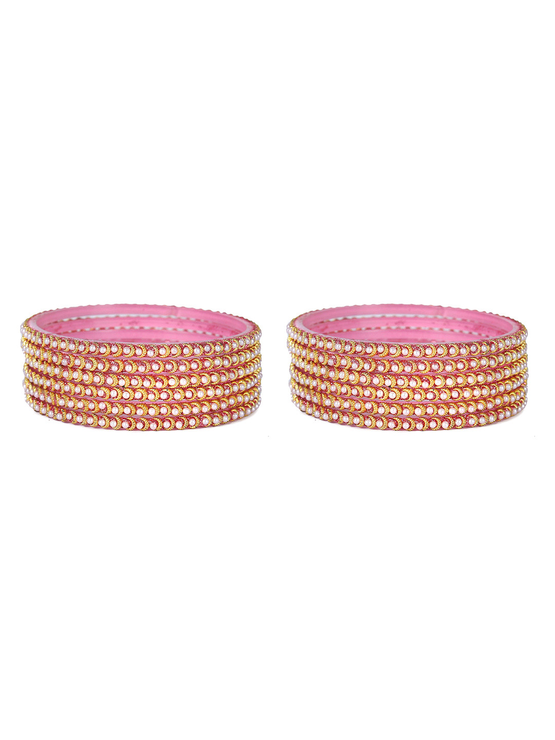 KOTTIAR CREATIONS Set Of 12 Glass Stone Studded Bangles