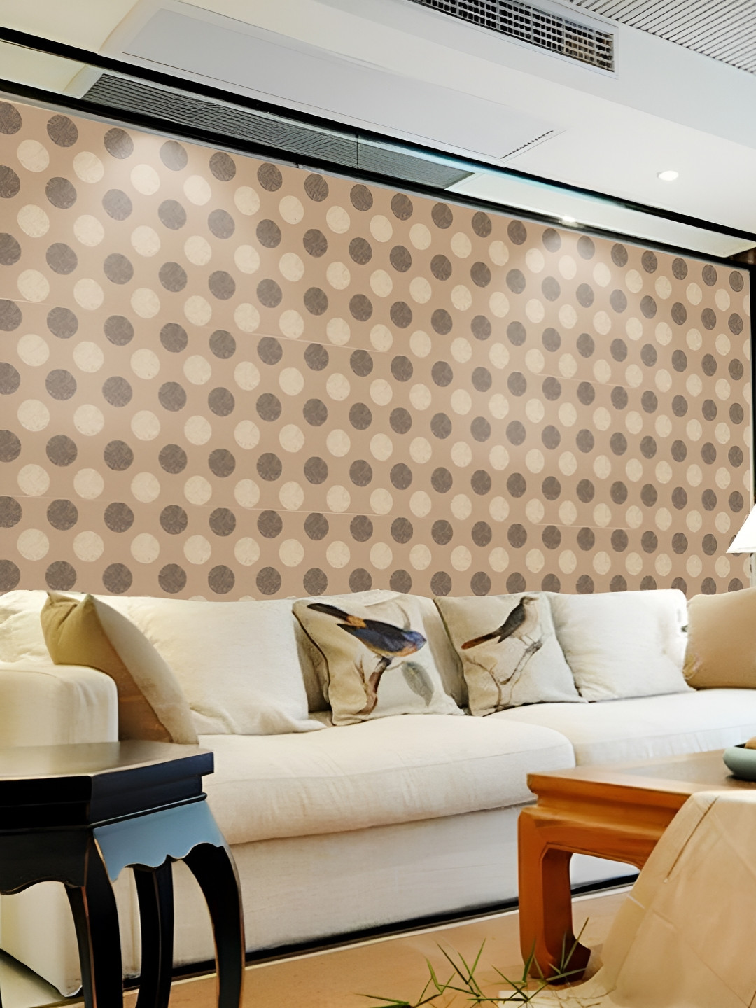 INDIAN ROYALS Brown Printed Durable Easily Removable Self-Adhesive Wallpaper