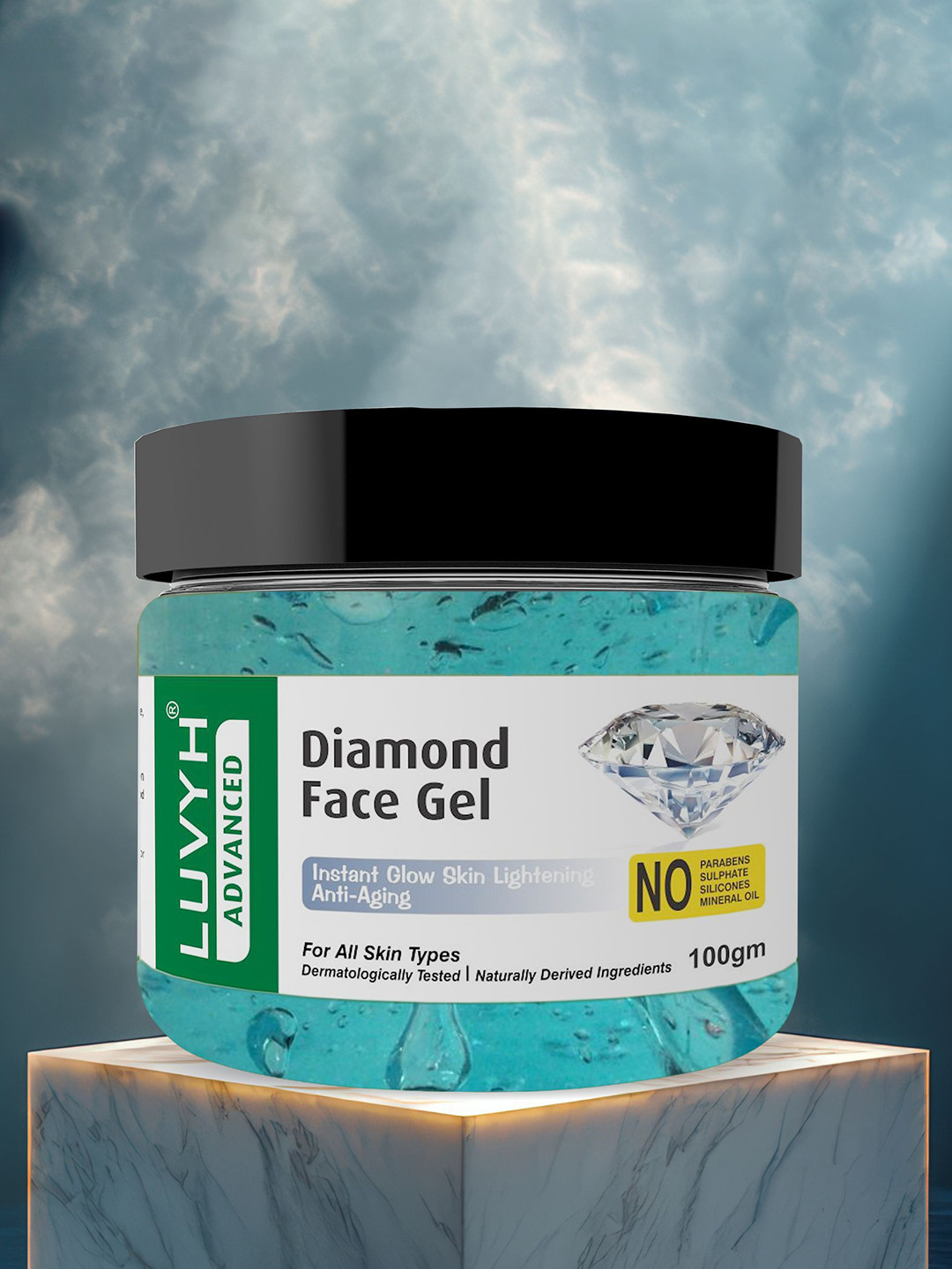 LUVYH Diamond Face Gel With Diamond Dust - 100g