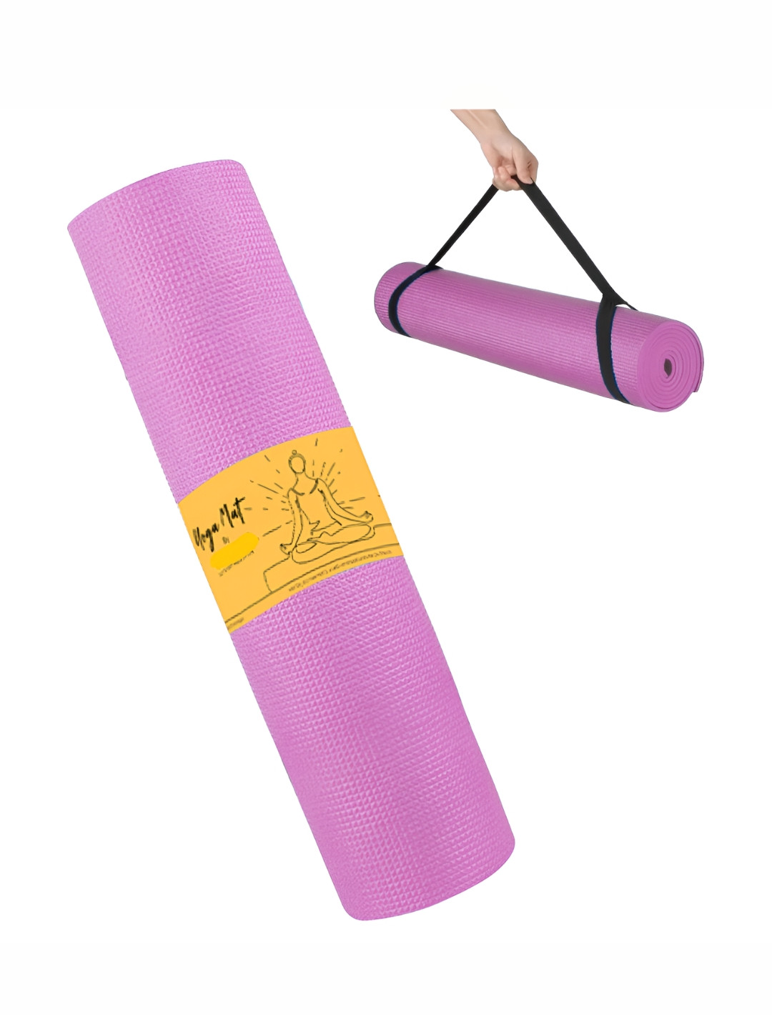 ADRENEX Luxurious Anti Skid Sweat Absorbent Reversible Yoga Mat With Carry Strap