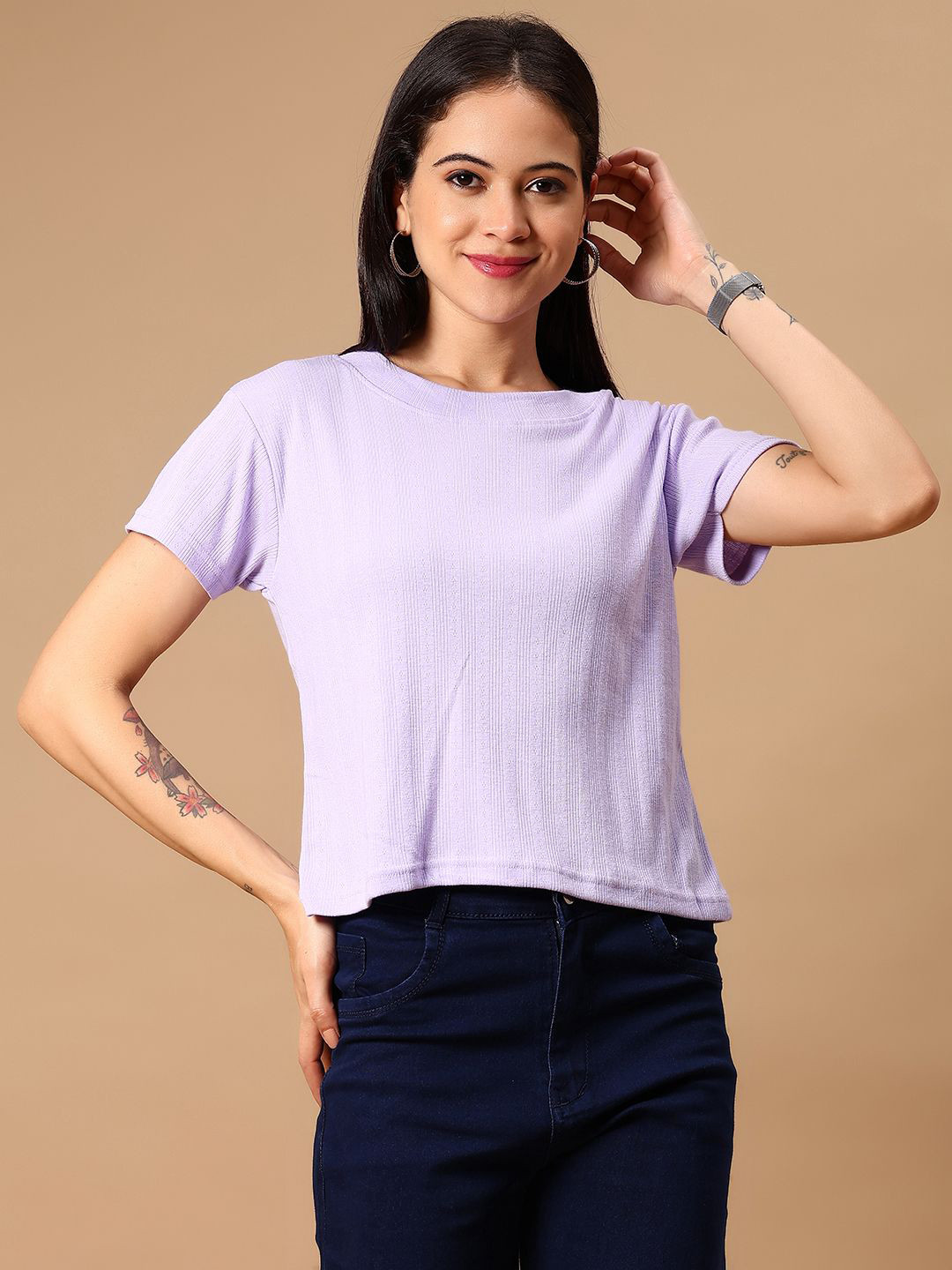 V-Mart Short Sleeves Round Neck T-shirt