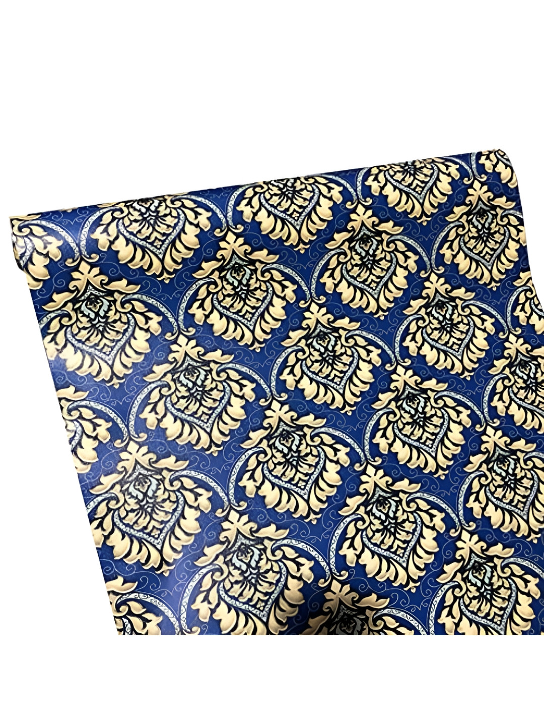 INDIAN ROYALS Blue & Beige Printed Damask Waterproof Wall Sticker