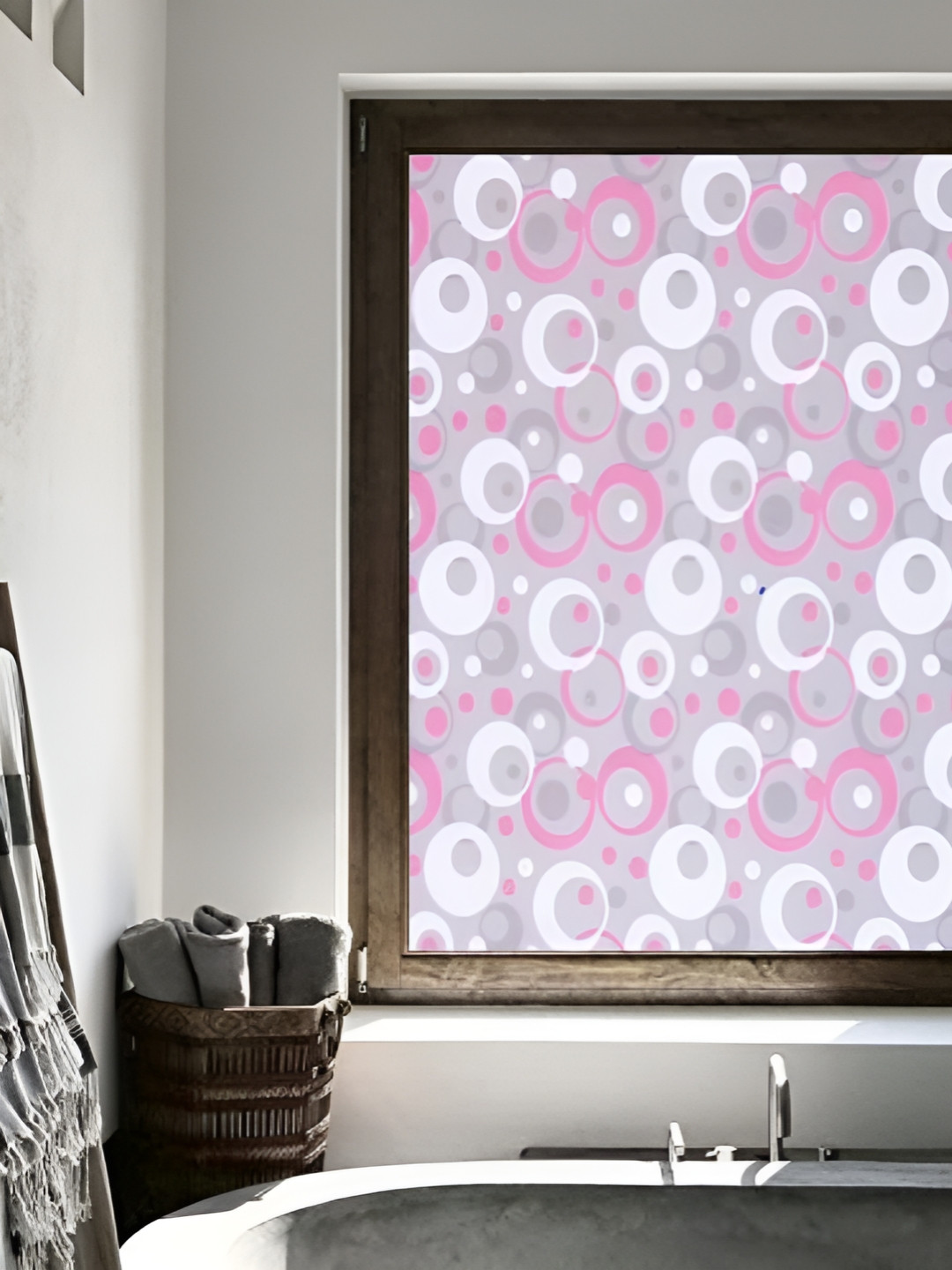INDIAN ROYALS Pink & Grey Printed Self-Adhesive & Durable Window Sticker