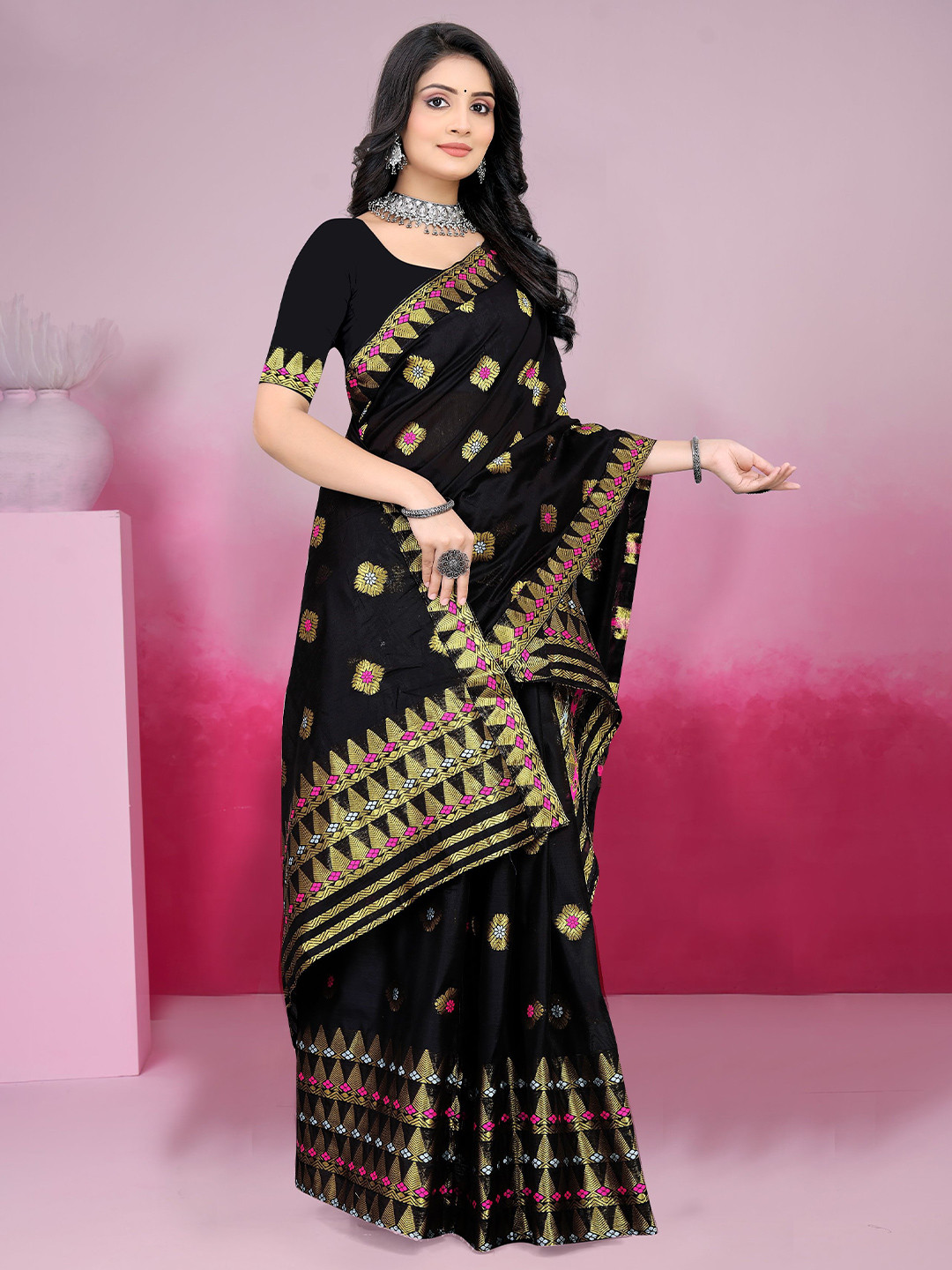 KAMDAR AC Cotton Assamese Jura Mekhla Chador