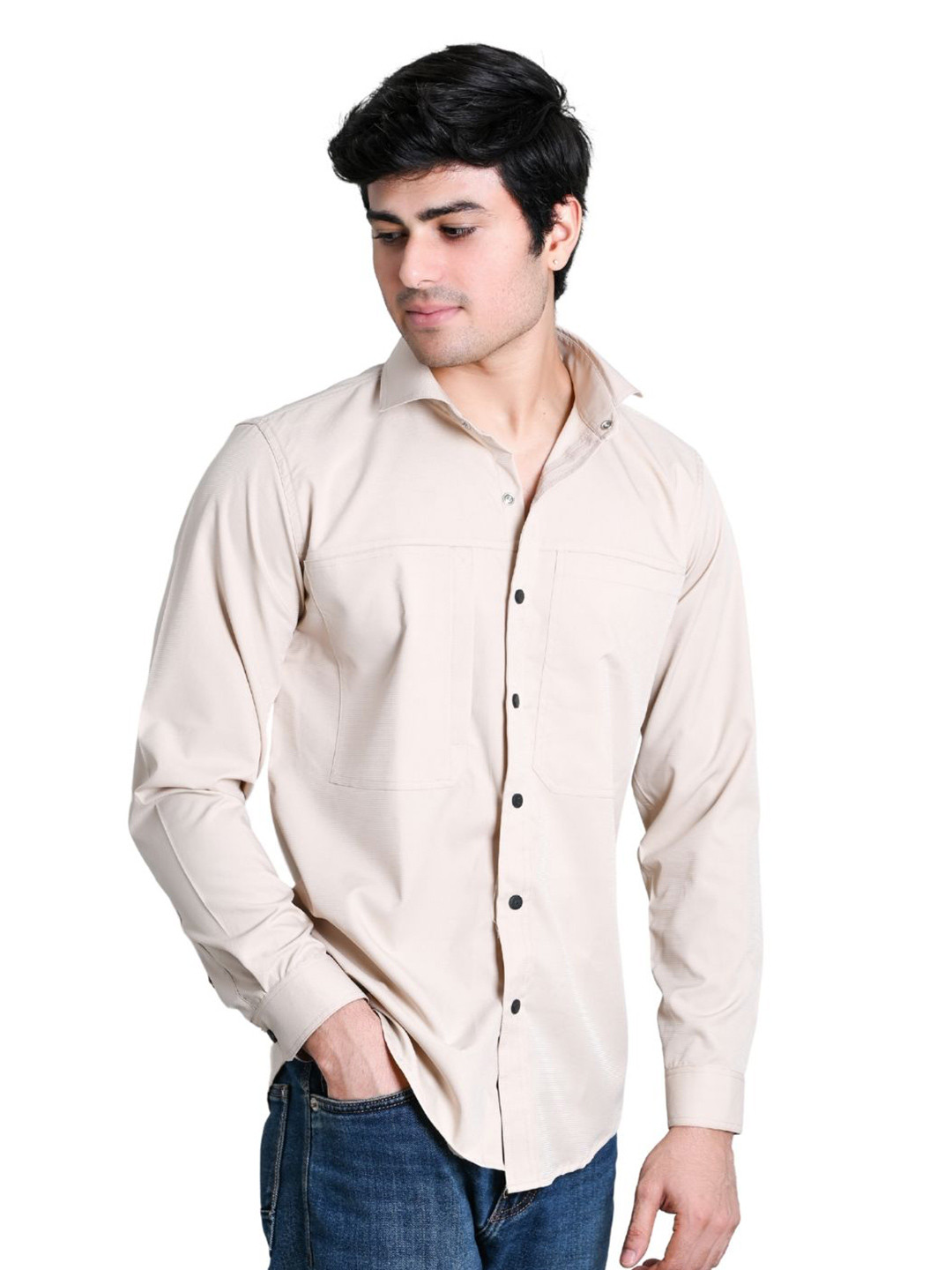 Suture Craft Standard Cutaway Collar Slim Fit Cotton Shirt