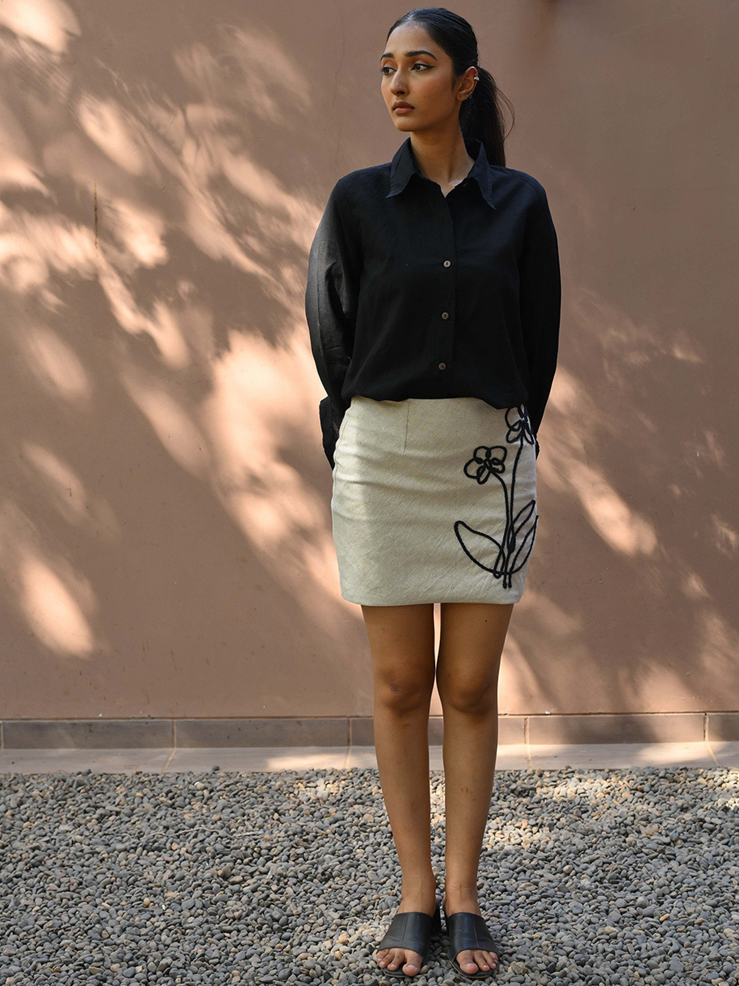 House of Harakh Embroidered Shirt With Skirt Co-Ords
