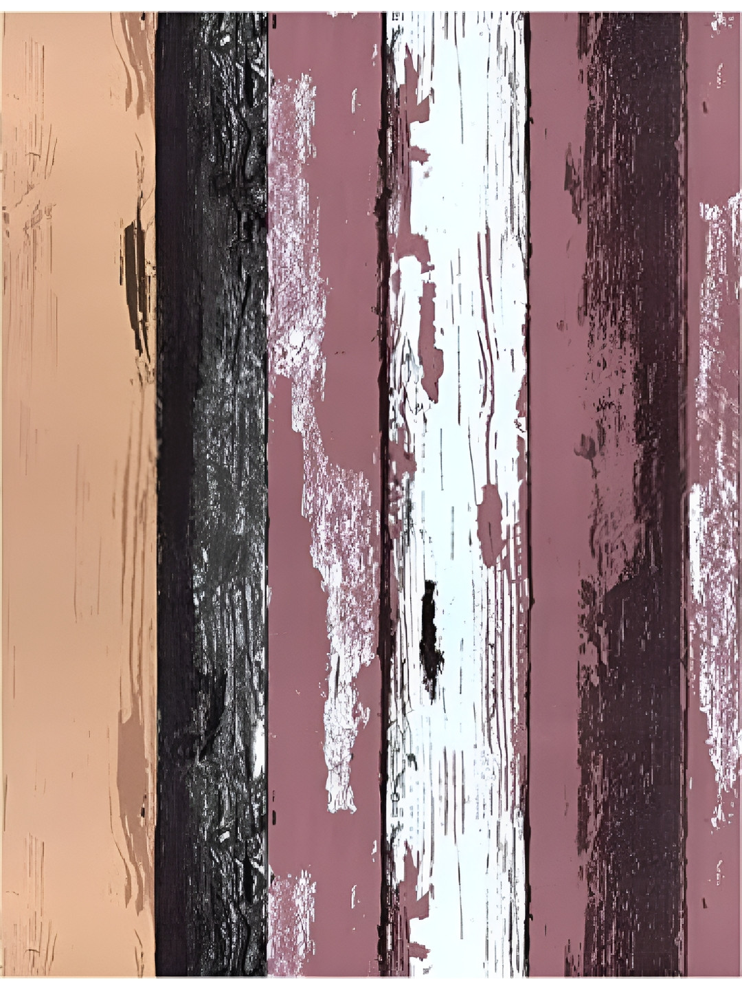 INDIAN ROYALS Maroon & Brown Printed Vintage Wood Design Waterproof Wall Sticker