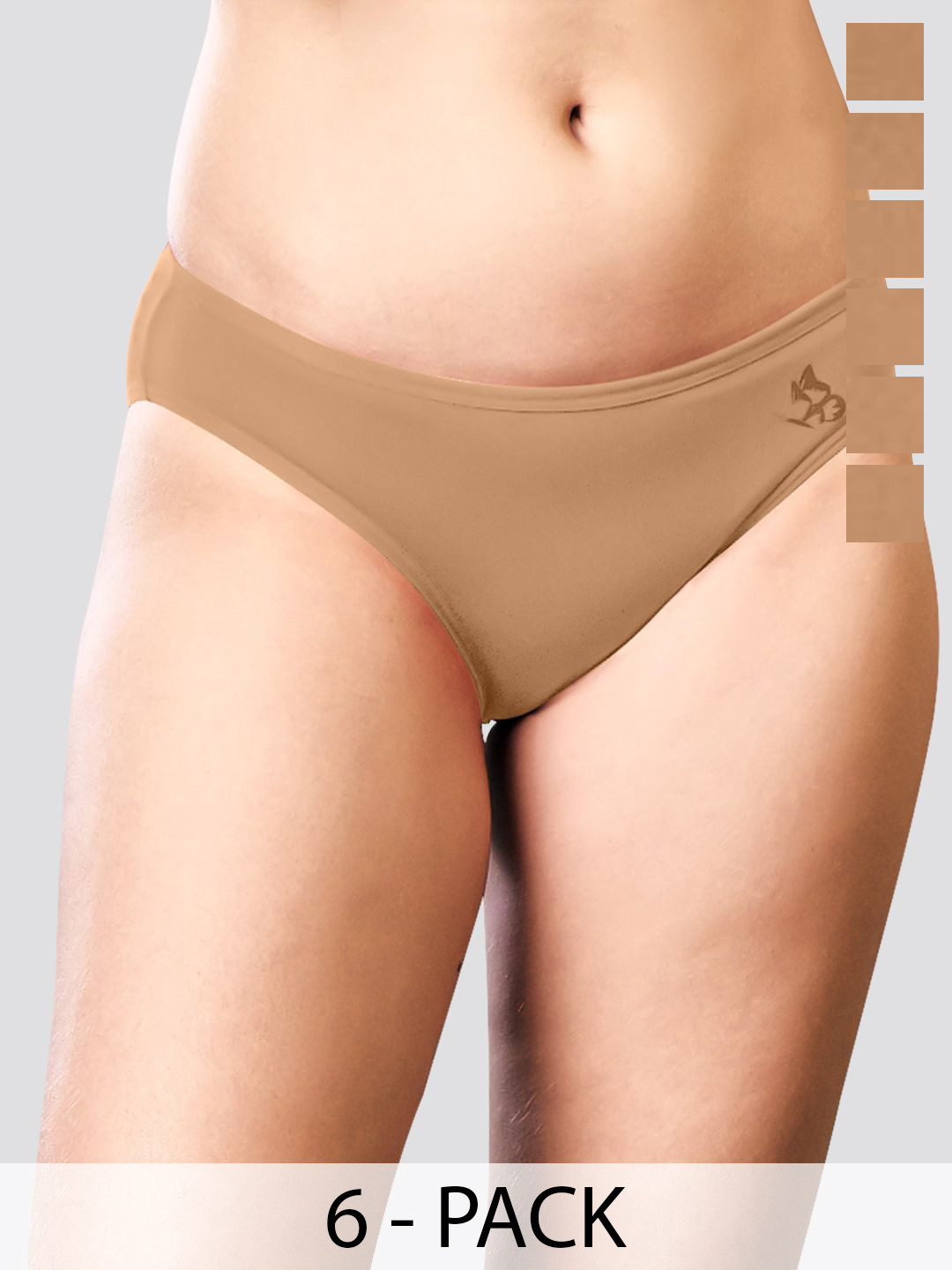 Kalyani Reeva Pack Of 6 Low-Rise Anti-Odour Bikini Briefs