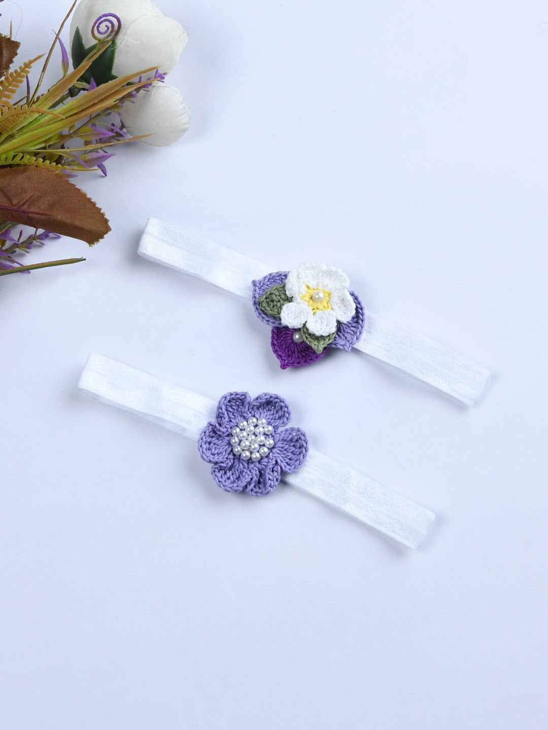 FUNKRAFTS Pack Of 2 Girls Floral Chill Wrap Headband