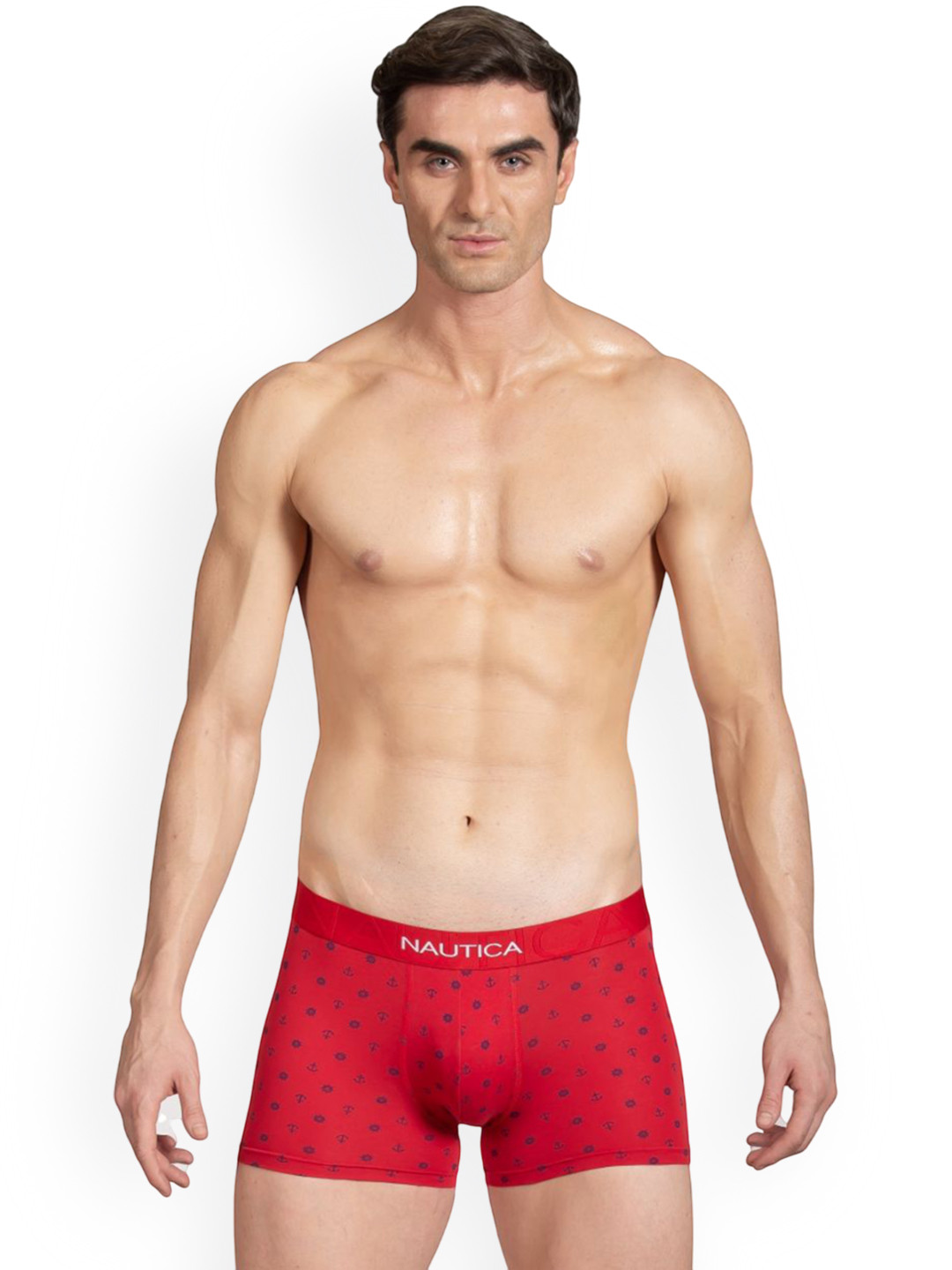 Nautica Printed Anti-Bacterial Mid-Rise Trunk LJATRK01-RCRD