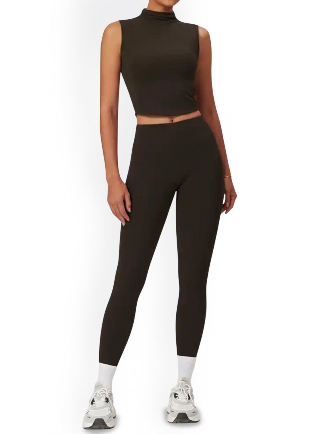 Miss Mosa By Akanksha  Dark Brown Ora Activewear Set