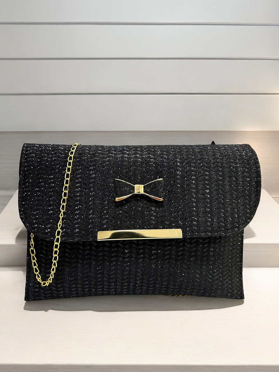 SKORPIO Embellished PU Swagger Sling Bag With Cut Work