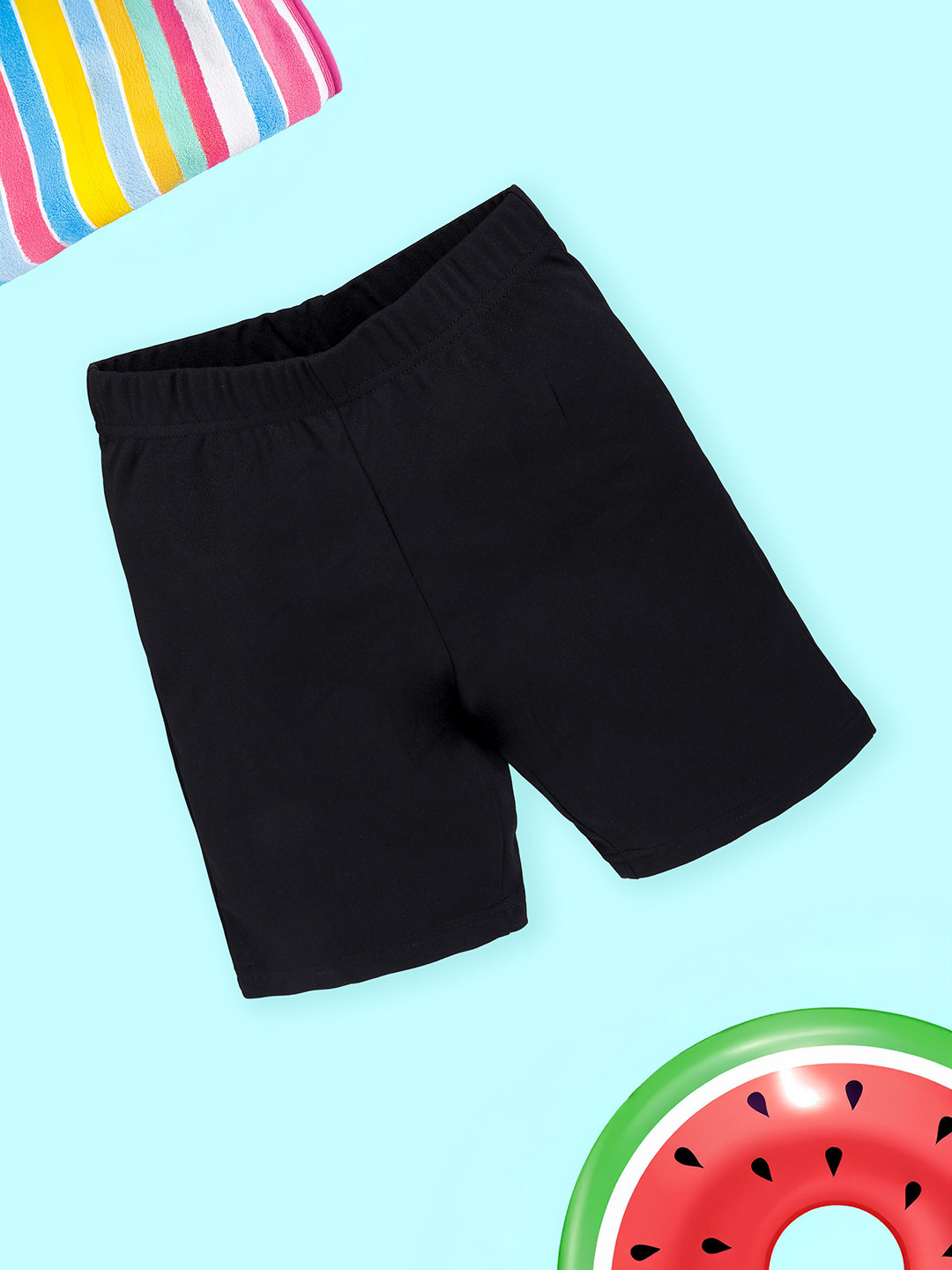KiddoPanti Boys Solid Tigh Length Swimming Shorts