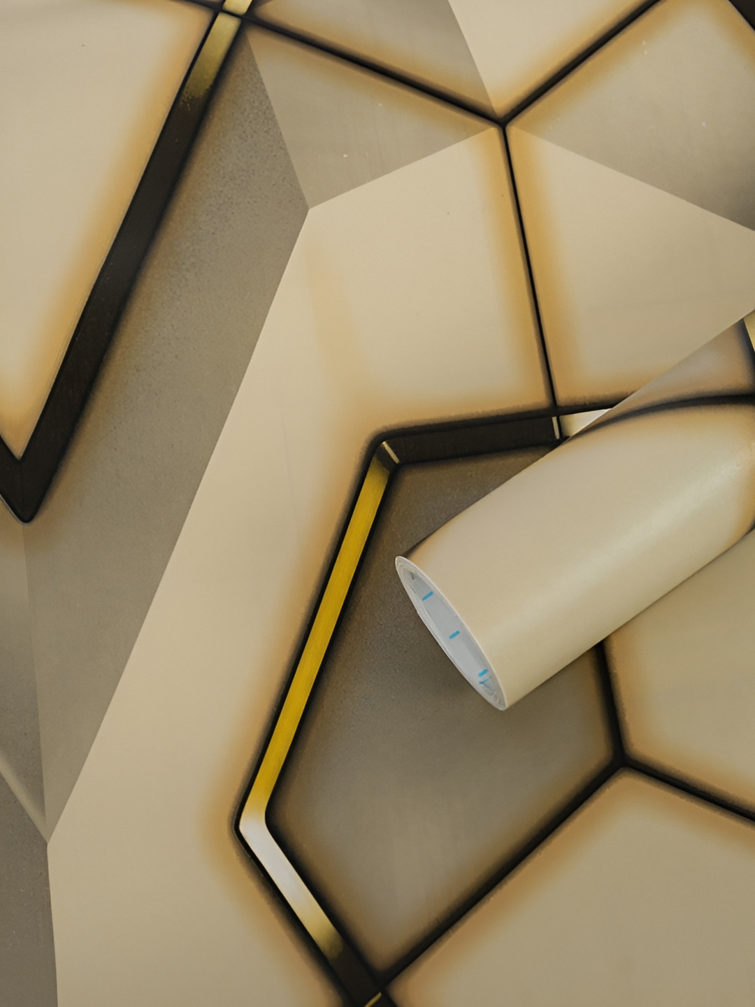 INDIAN ROYALS Gold & Cream Printed Exotic Home Dcor Waterproof Wallpaper