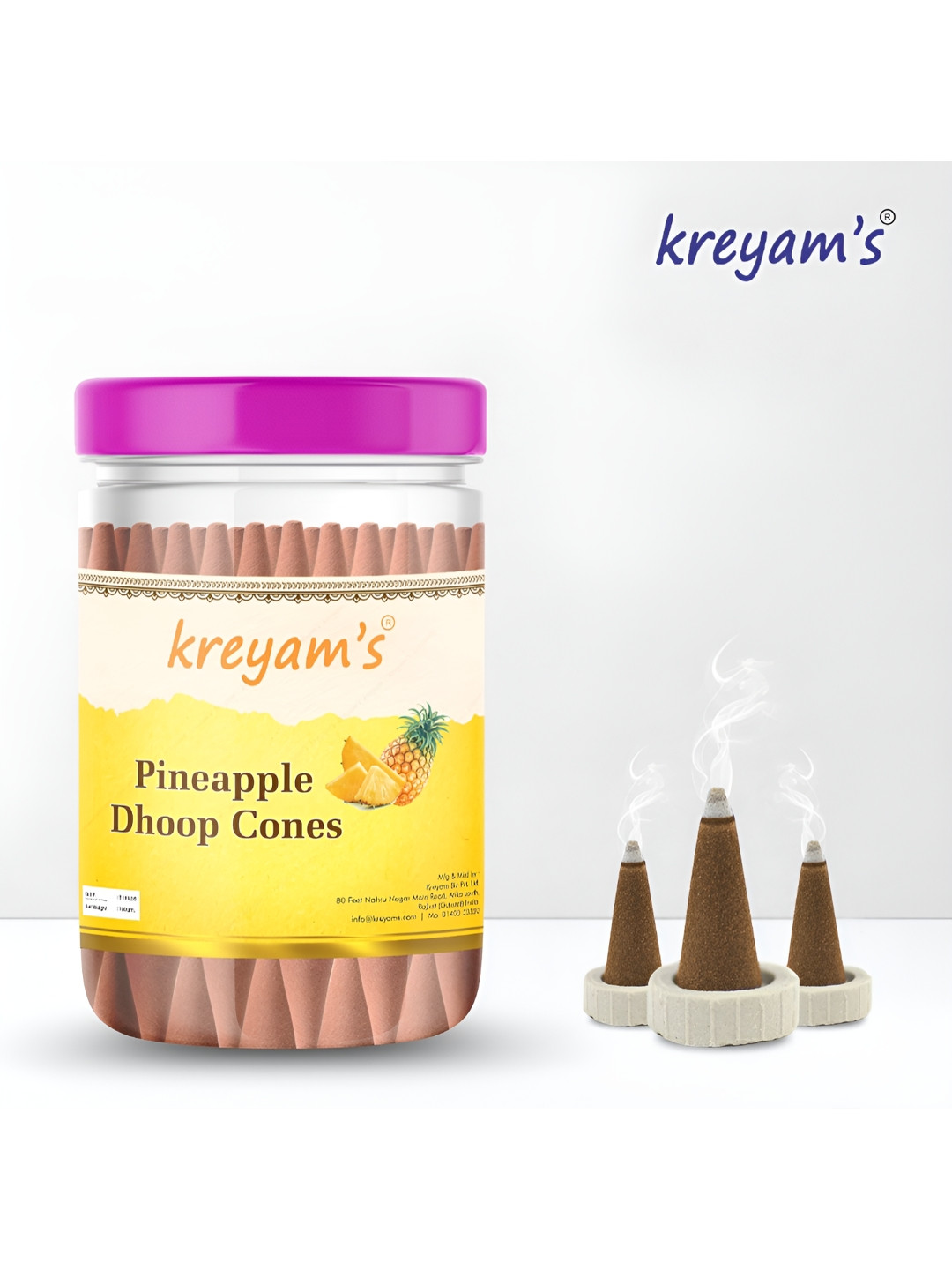 kreyam's Brown Pineapple Dhoop Cones
