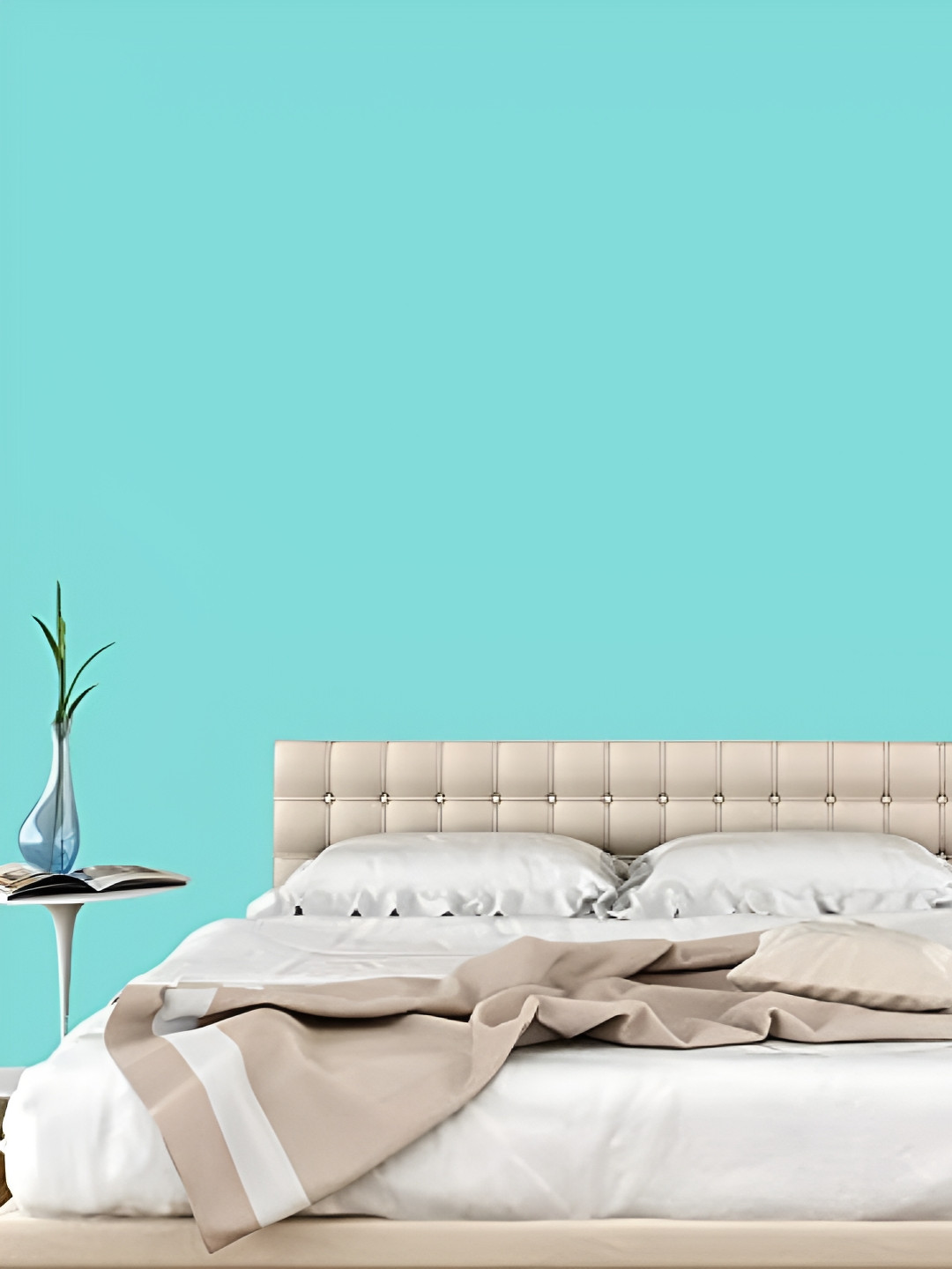 INDIAN ROYALS Light Blue Plain Self-Adhesive & Durable Wall Sticker