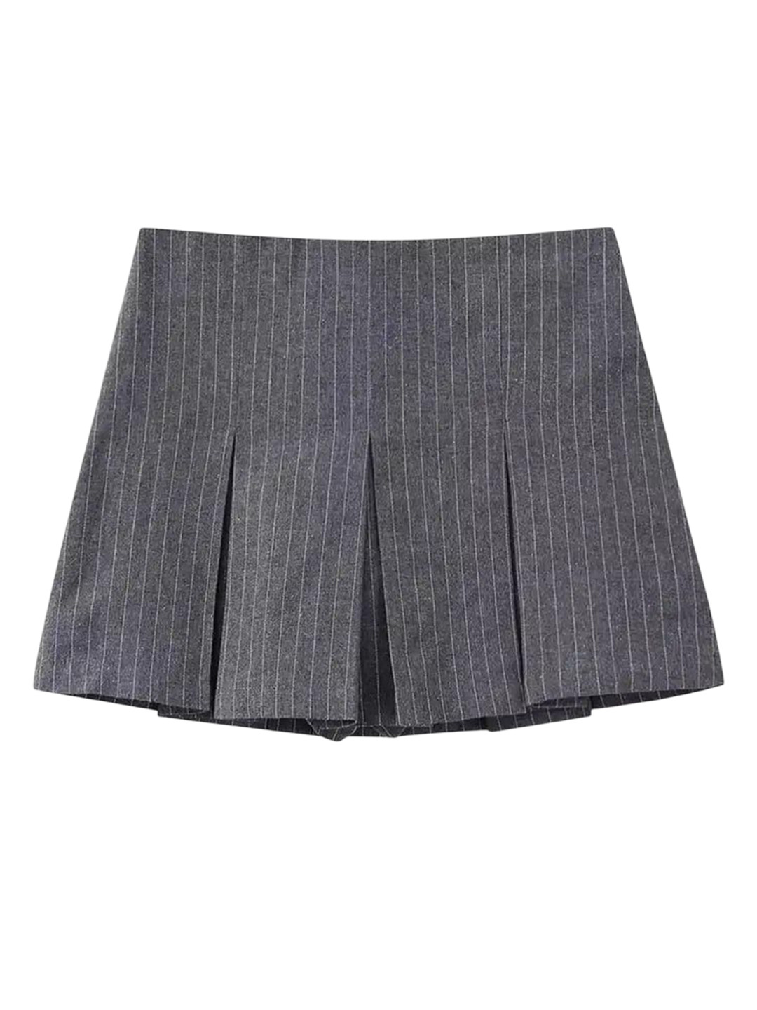 Alamoda By Akanksha Striped Grey Maseo Statement Skorts