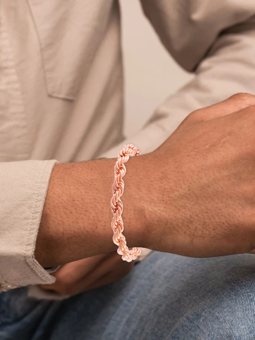 MEMOIR Unisex Copper-Plated Rope Wraparound Bracelet