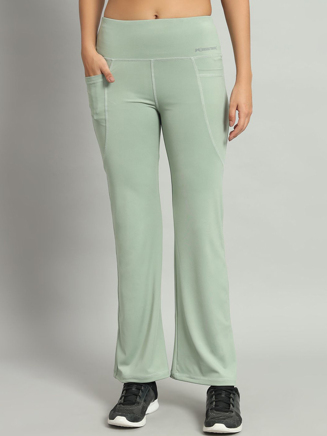 MUSCLE TORQUE Bone-Dry High Rise Ankle Length Flared Tights