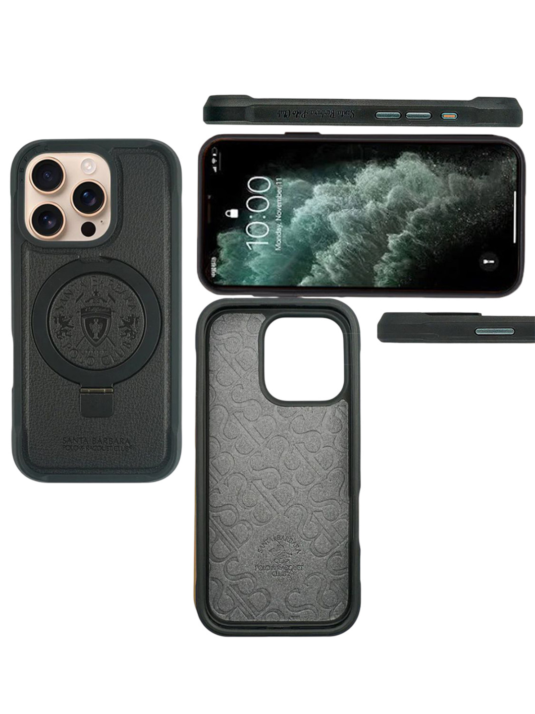 TREEMODA Conversational Printed Leather iPhone 16 Pro Back Case Mobile Accessories