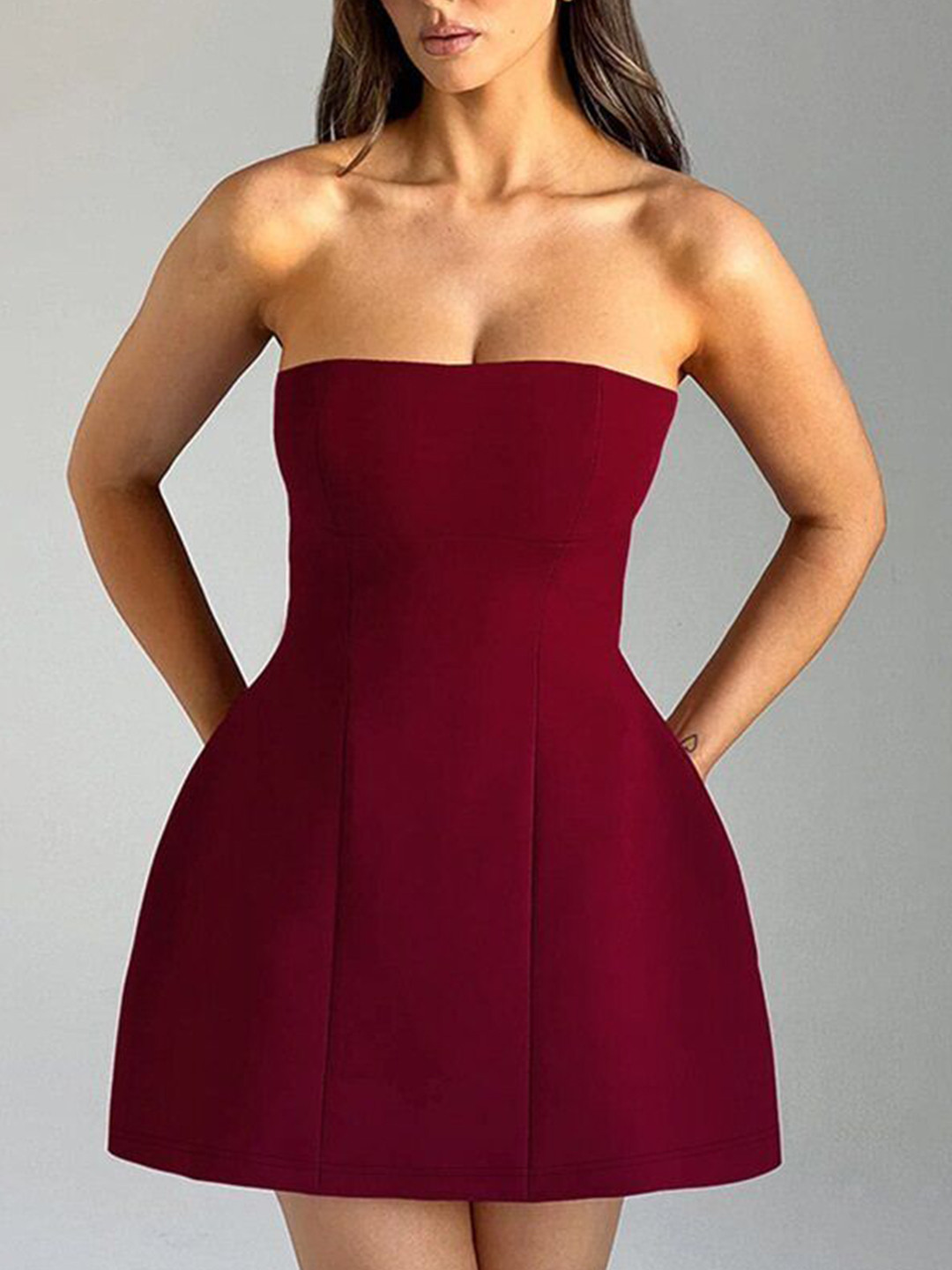 Outzidr Off Shoulder Fit & Flare Mini Dress